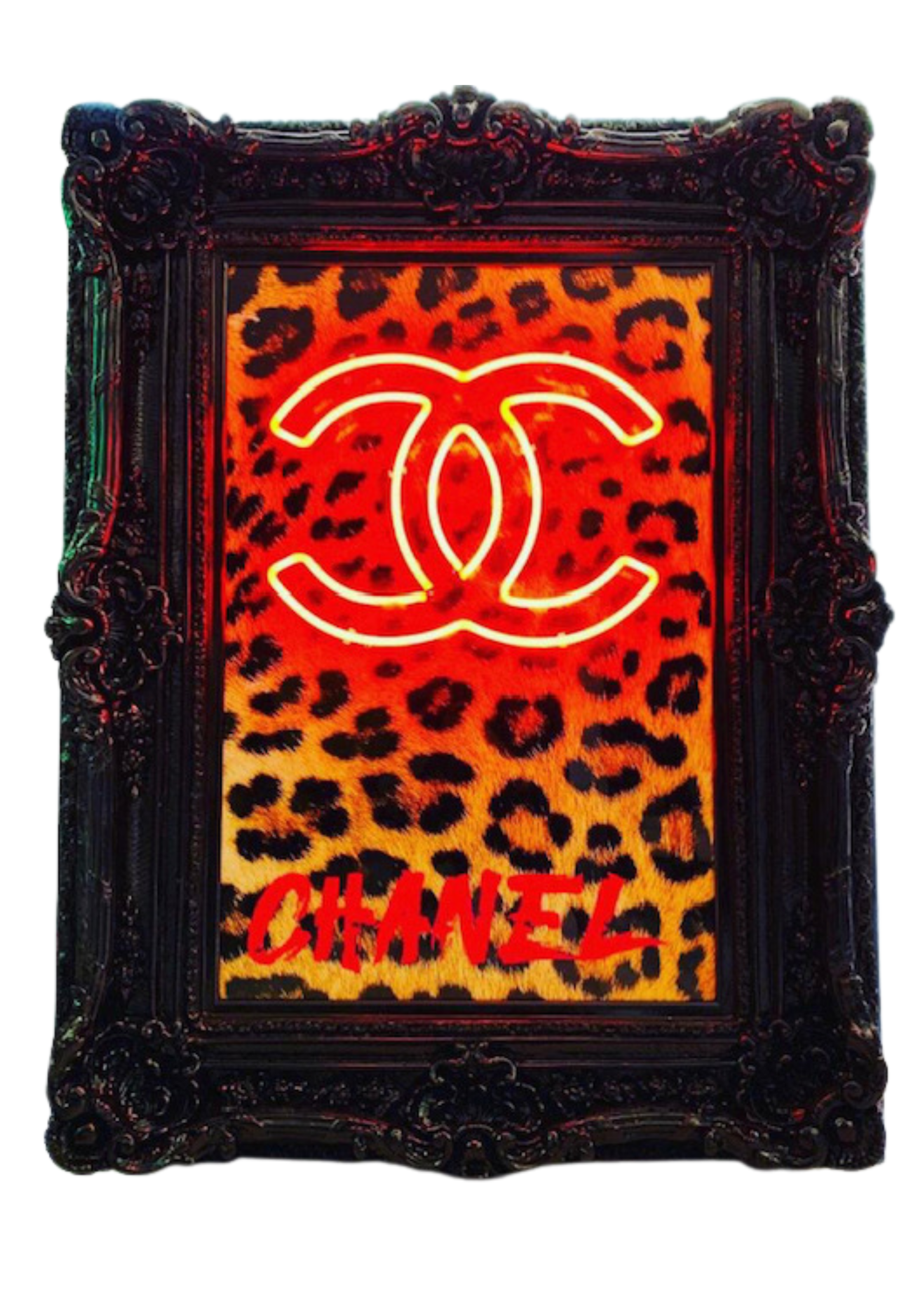 Wild Chanel with black frame by Behind Pink Walls