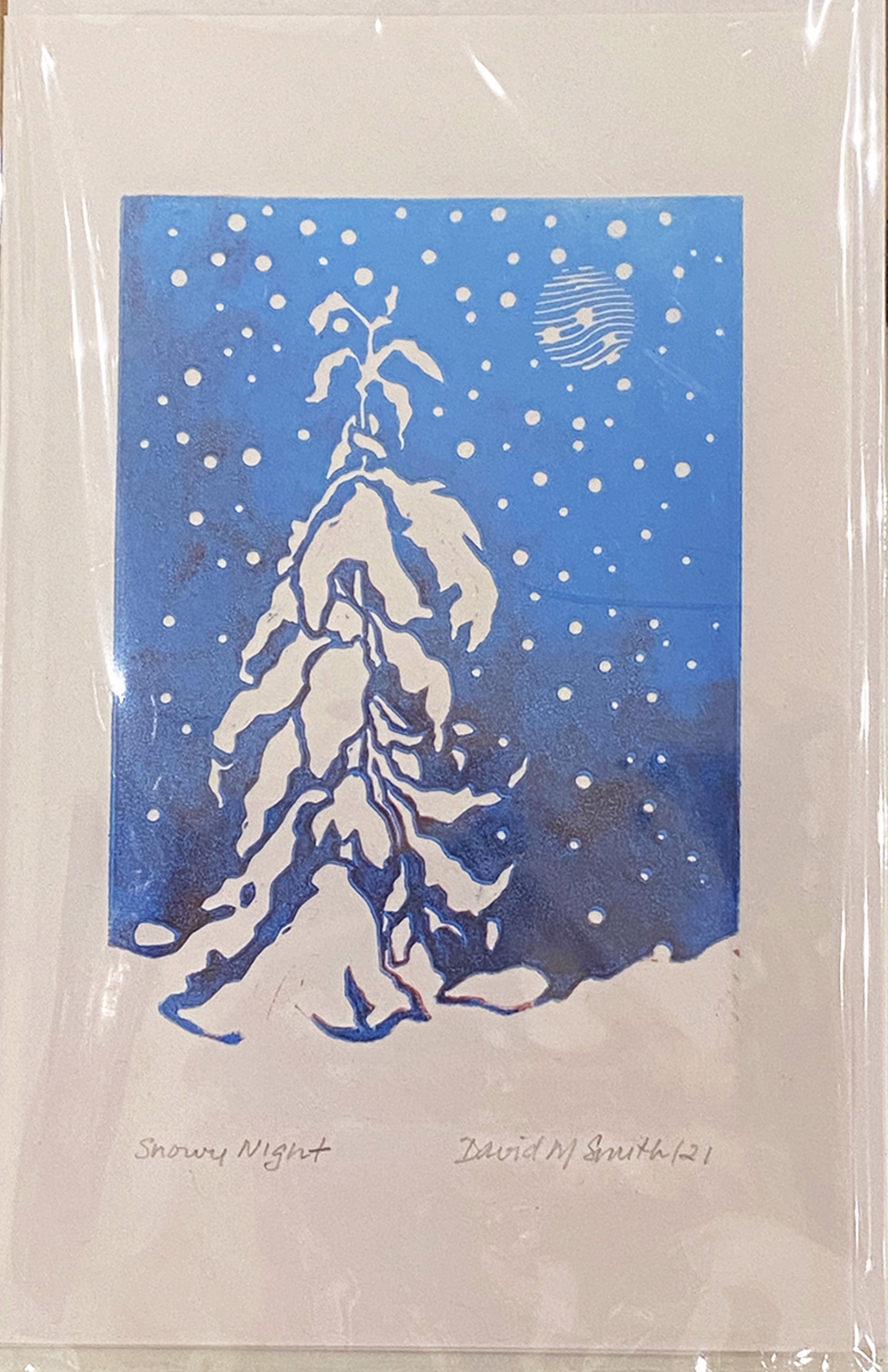 Snowy Night (card) by David M. Smith