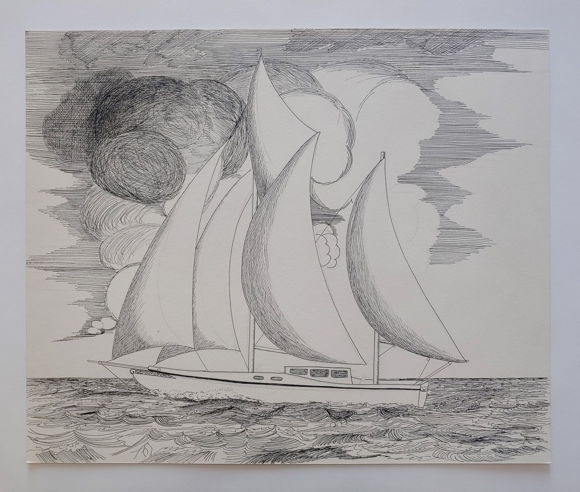 Boat - Drawing by David Amdur