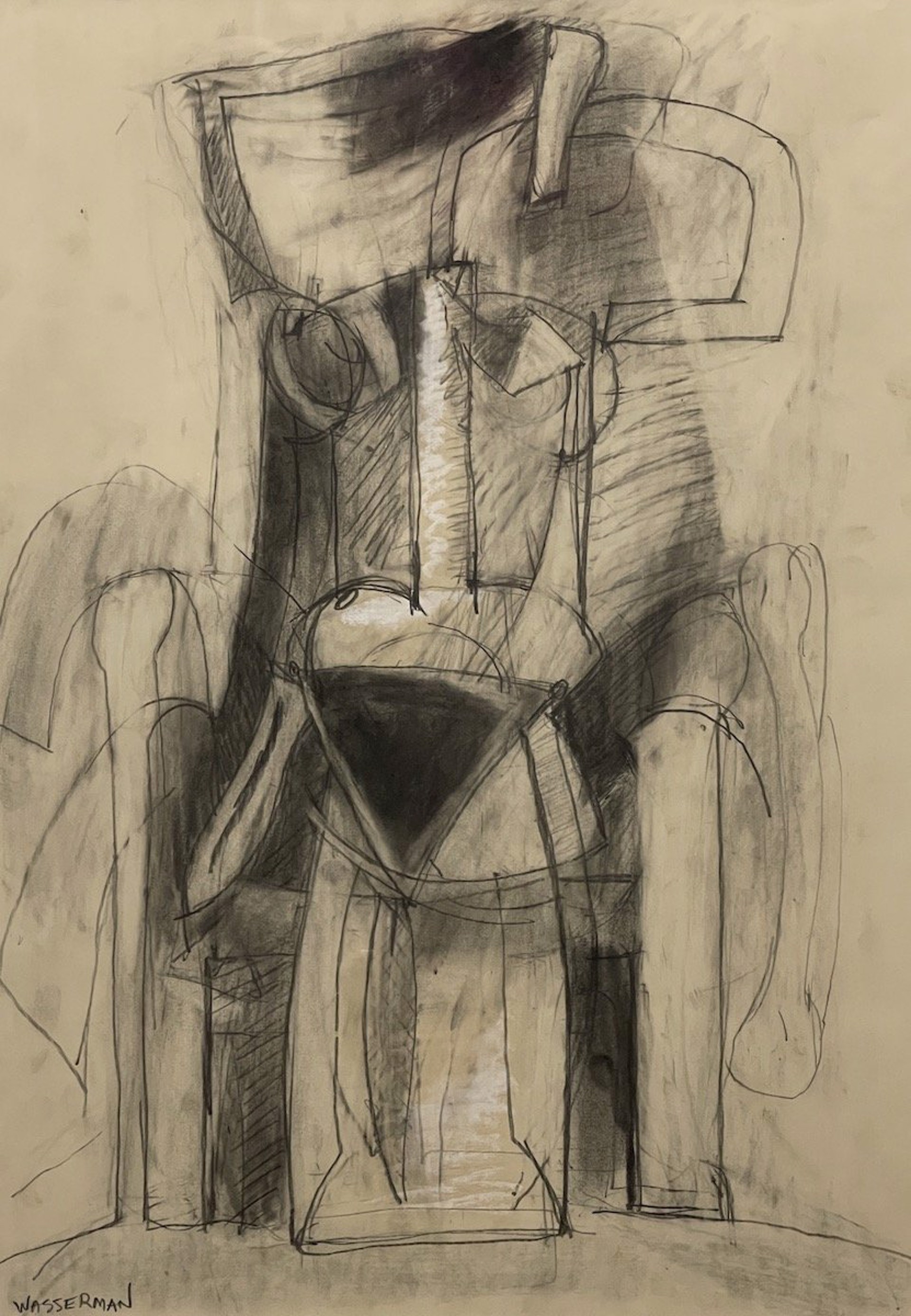 Untitled (seated deconstructed bull) by Gerald Wasserman