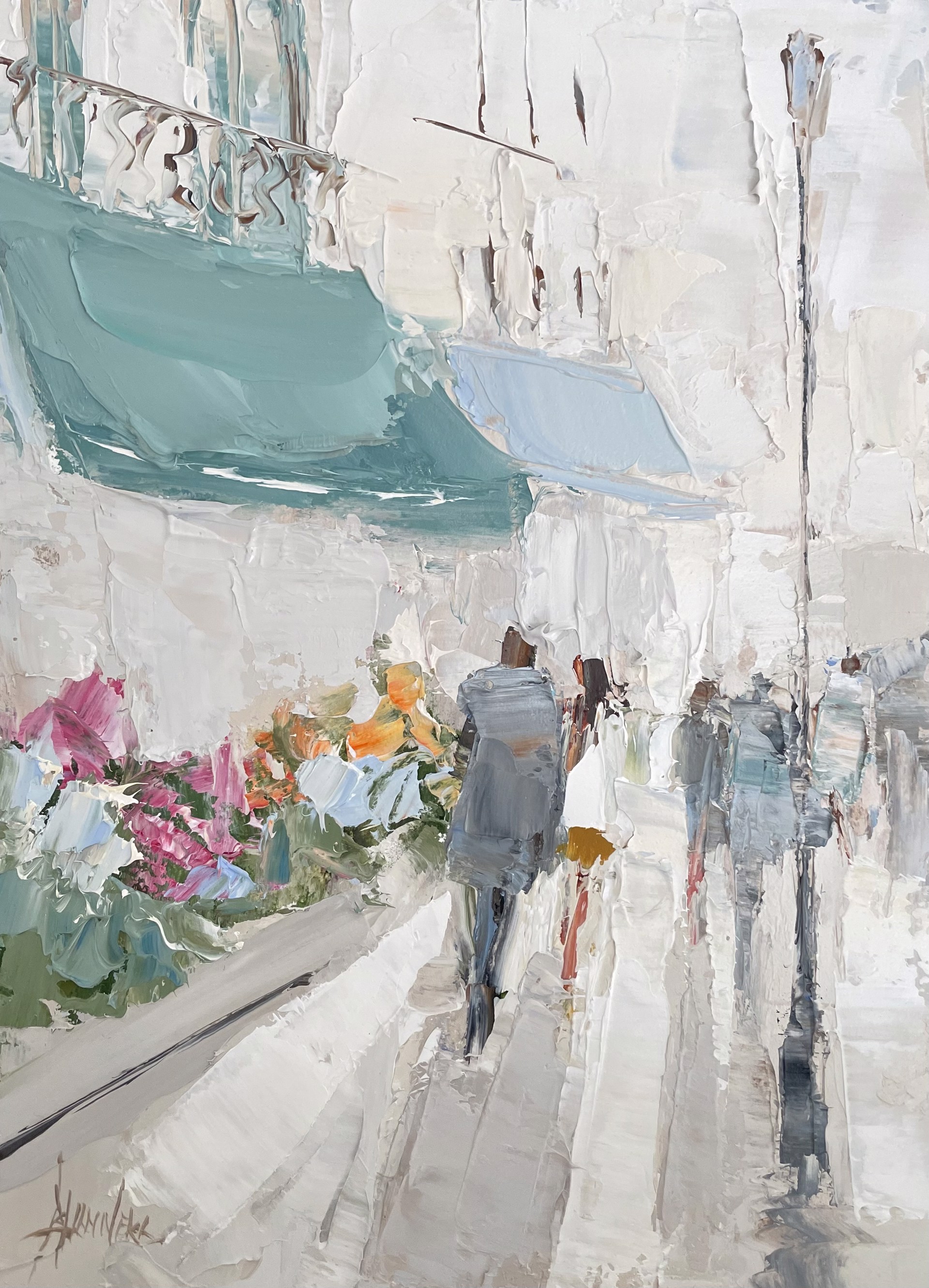 Flower Shopping, Paris {SOLD} by Barbara Flowers
