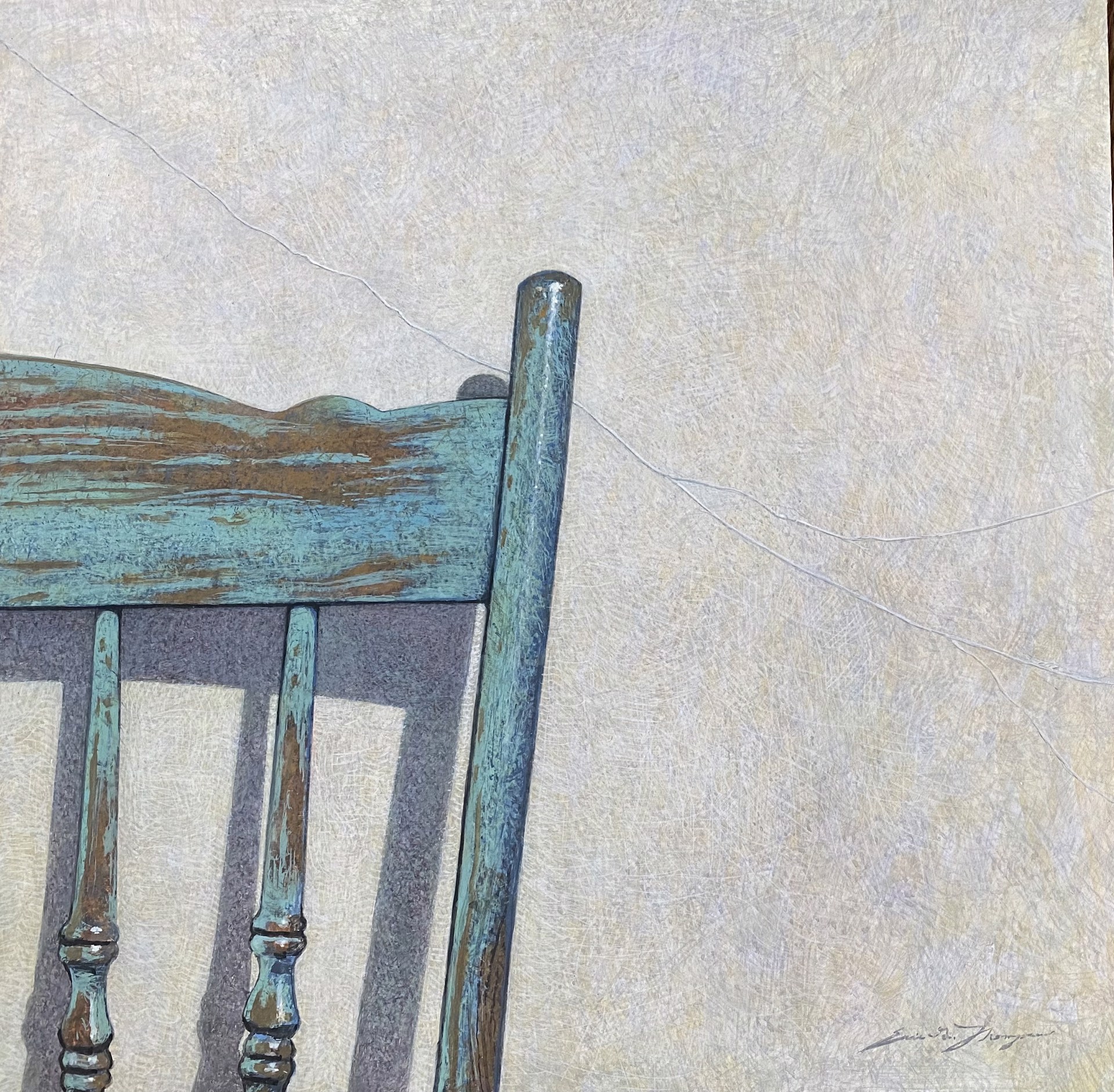 Turquoise Chair with Crack by Eric G. Thompson