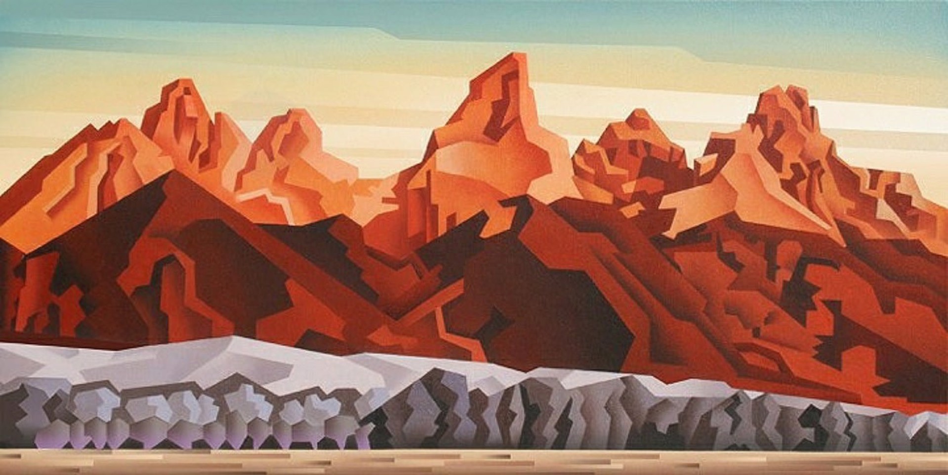 Red Tetons by David Jonason