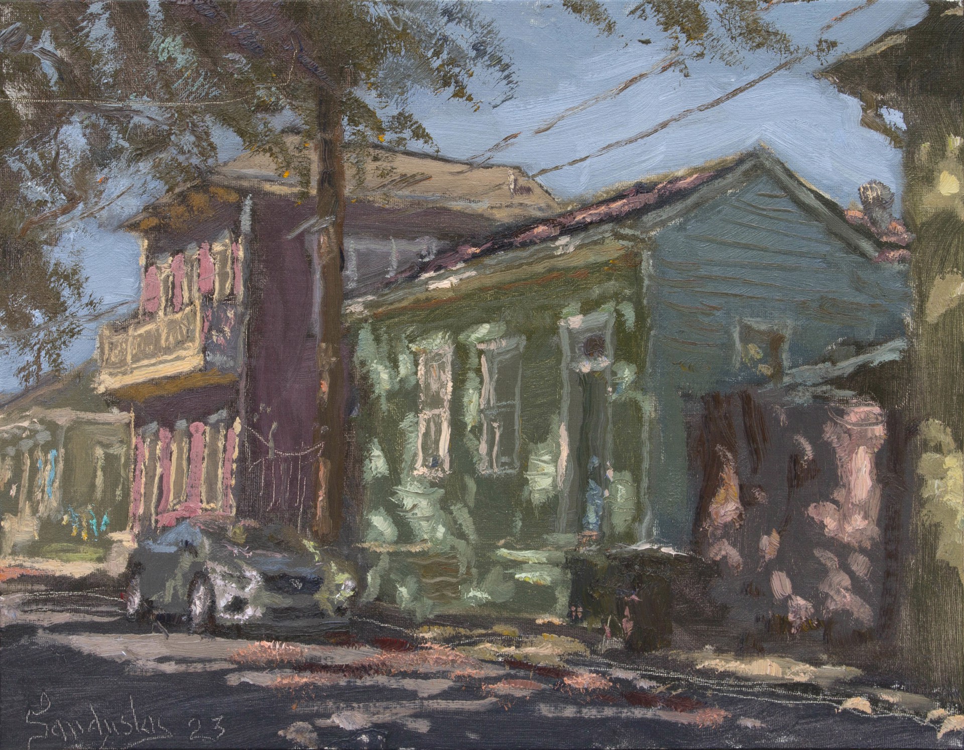 Houses on Laurel Street by Phil Sandusky