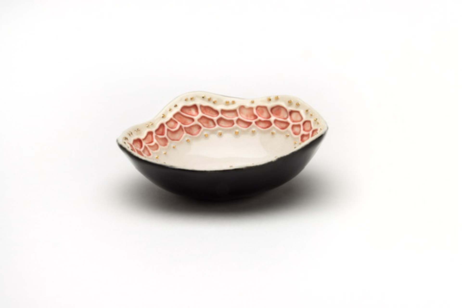 X-Small Red & Black Bowl by Maria Bruckman