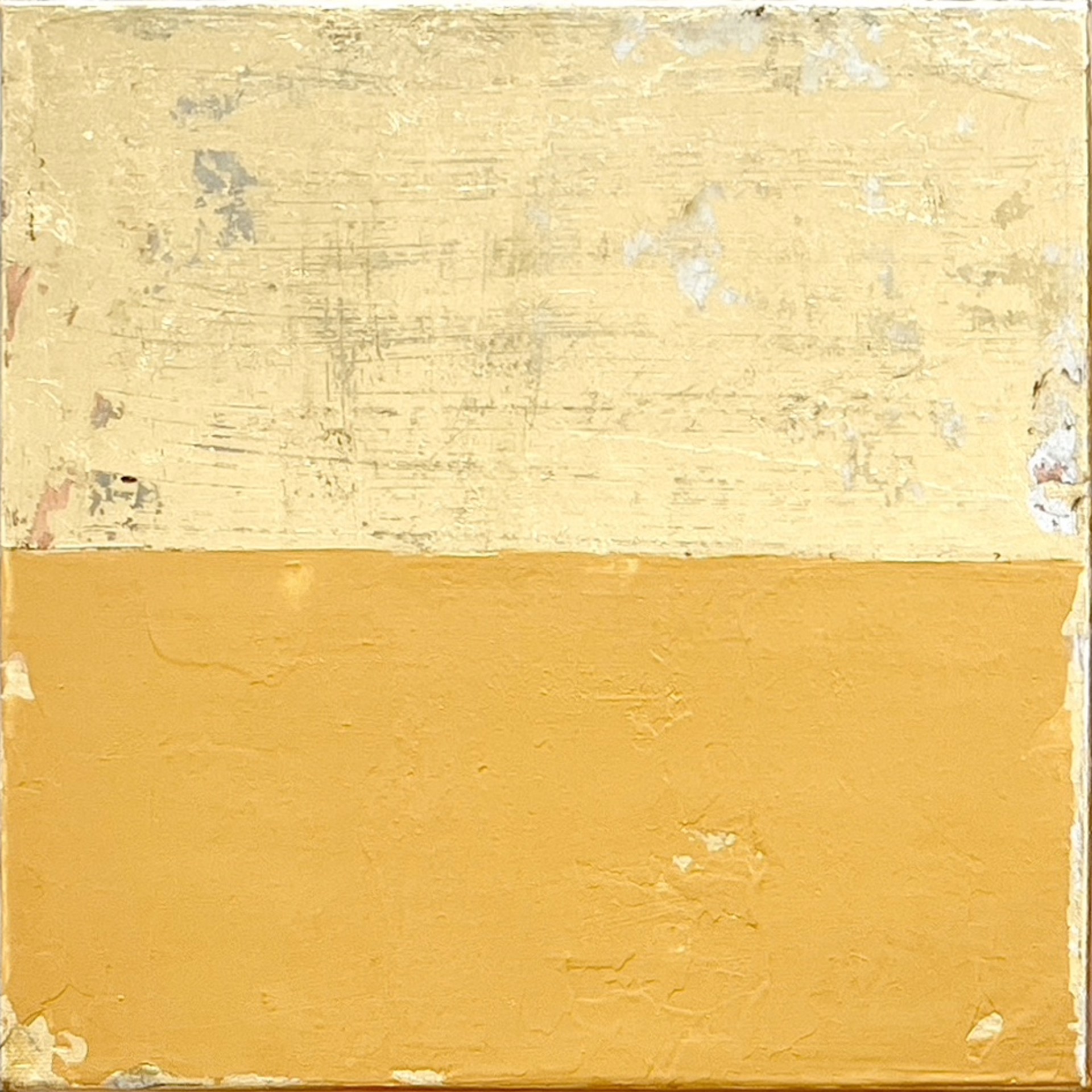 Gold And Gold (GG050) is 1 of 4 gold leaf mixed media panels from Japanese painter and artist Takefumi Hori.