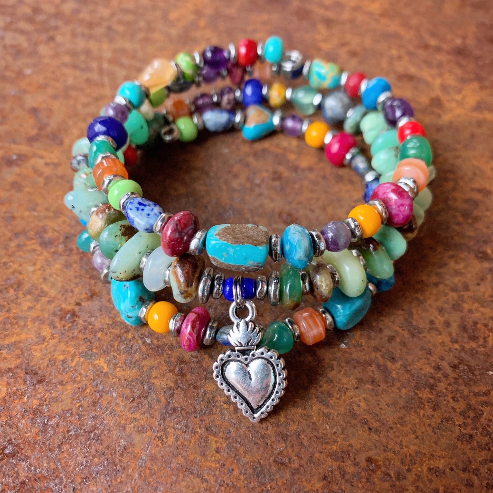 K815 Colorful Gemstone Bracelet by Kelly Ormsby