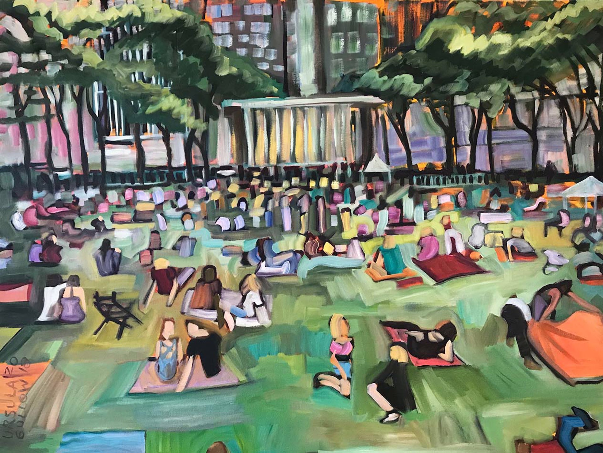 Picnicking In The Park by Ursula Gullow