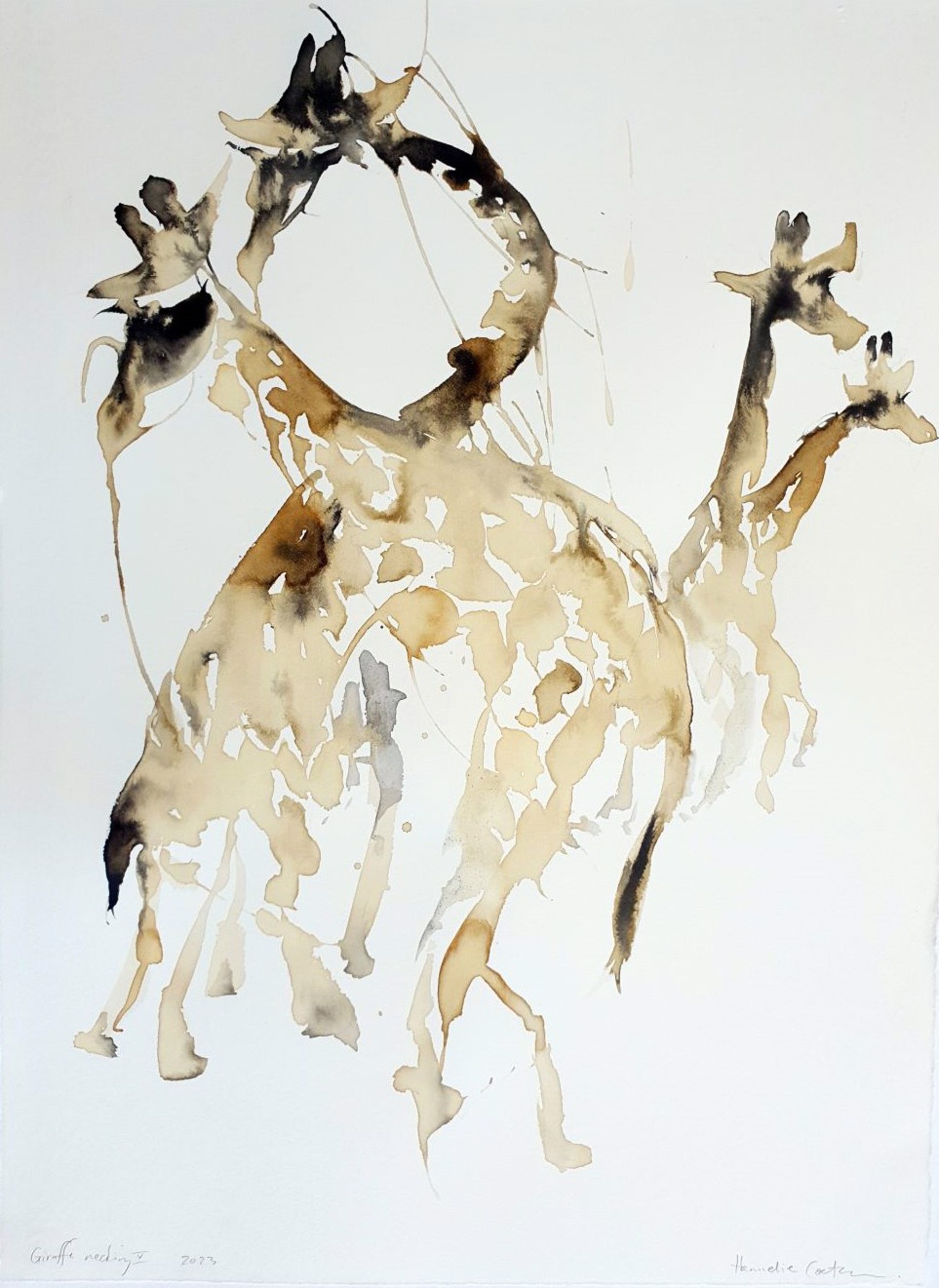 Eco Queer Creature Series : Giraffe Necking V by Hannelie Coetzee