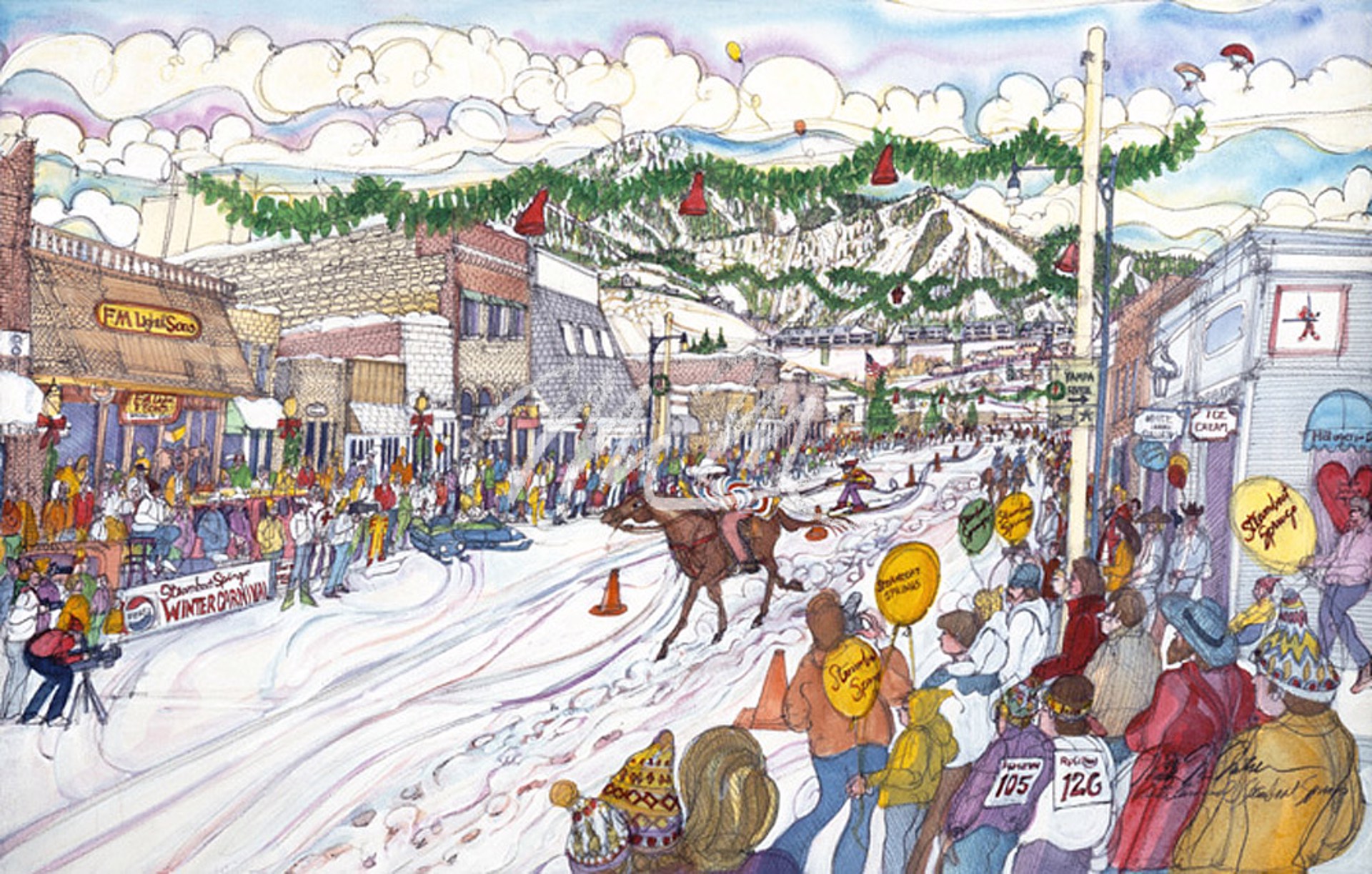 Winter Carnival - Steamboat Springs, Colorado 10X13 by Mark McMahon