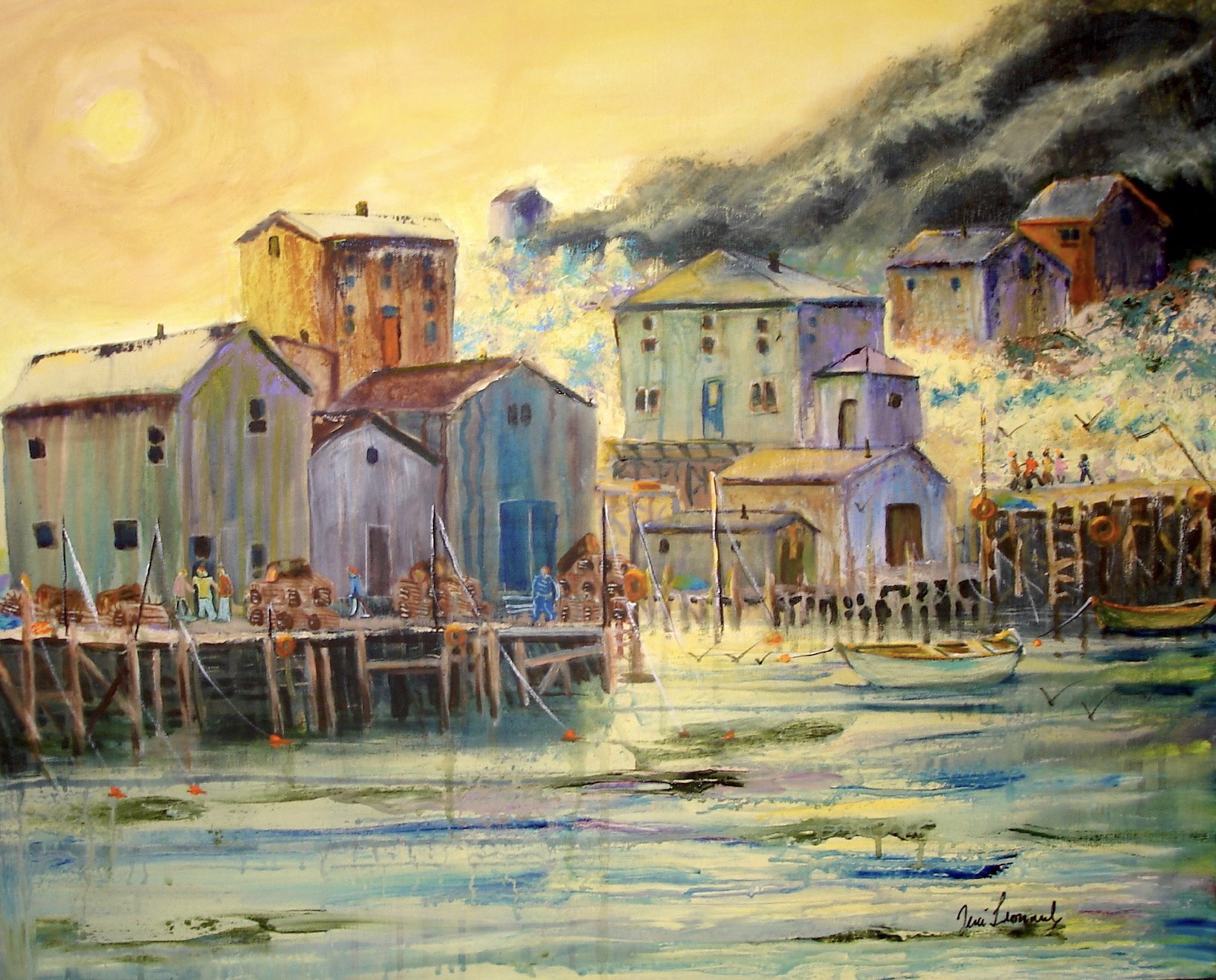 Morning Light in the Harbour, Harbour Le Cou by Terri Leonard