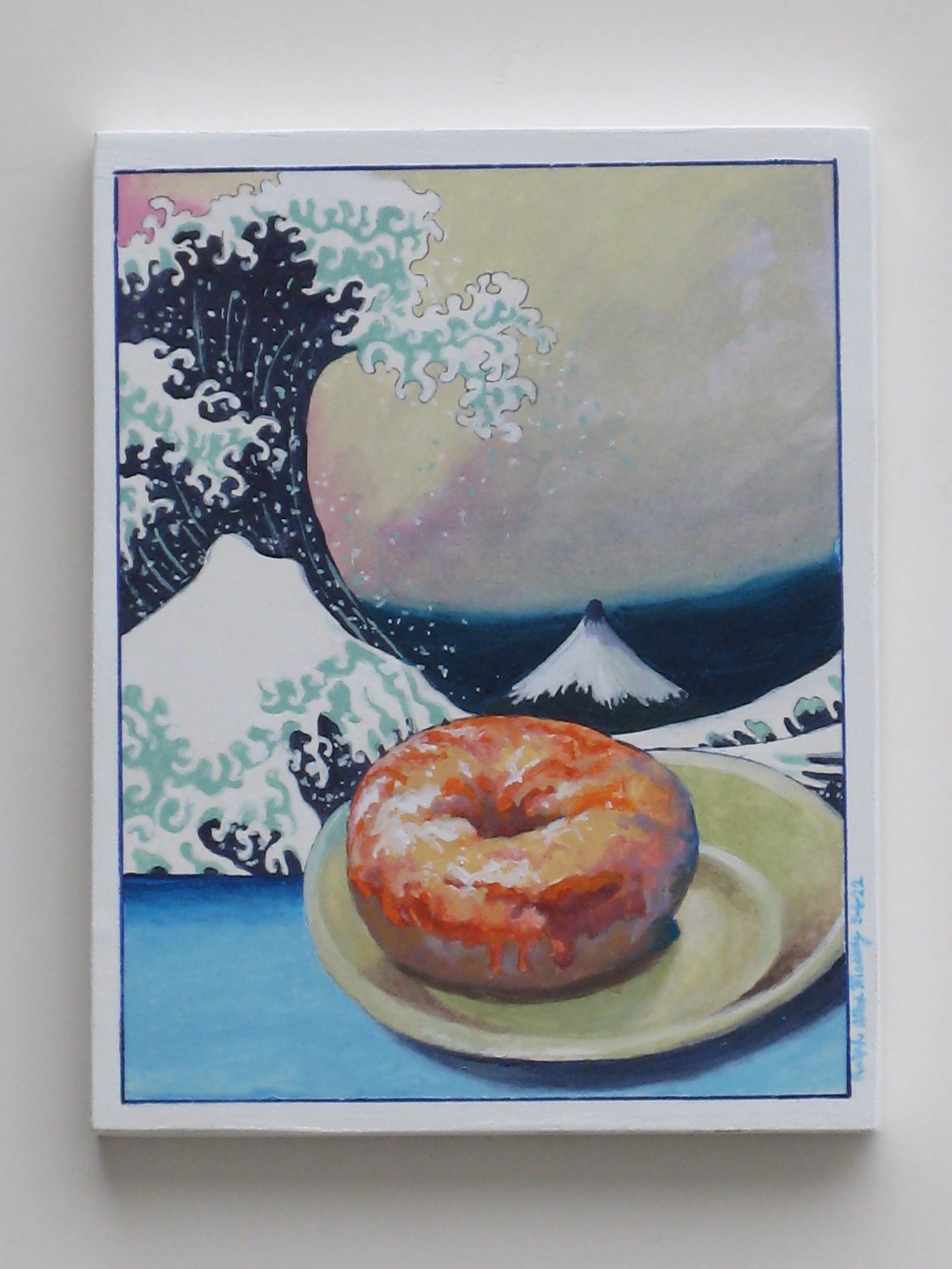 The Great Wave with Donut #1 by Ralph Allen Massey