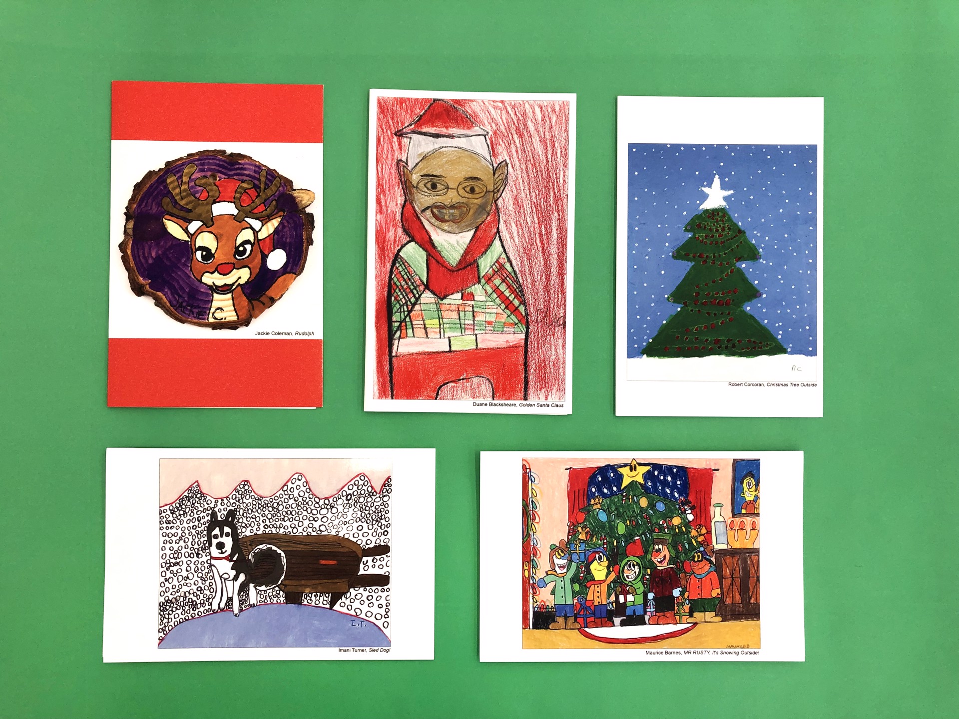 "It's Snowing Outside!" Holiday Greeting 5 Card Pack (blank) by Art Enables Merchandise