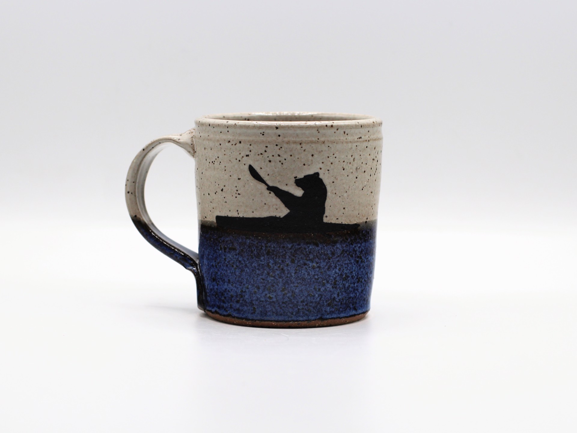 Kayaking Black Bear Mug by Stephen Mullins