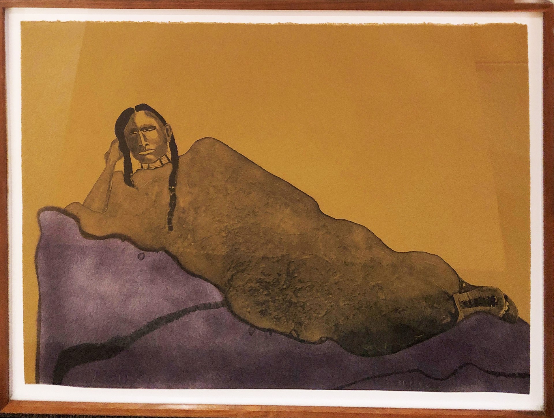 Reclining Indian Woman by Fritz Scholder