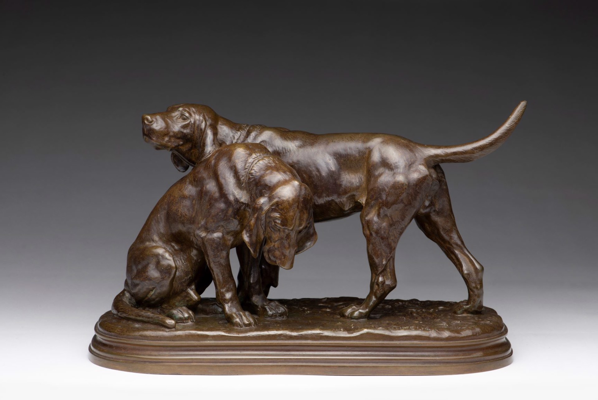 Coupled Hounds by Isidore Jules Bonheur