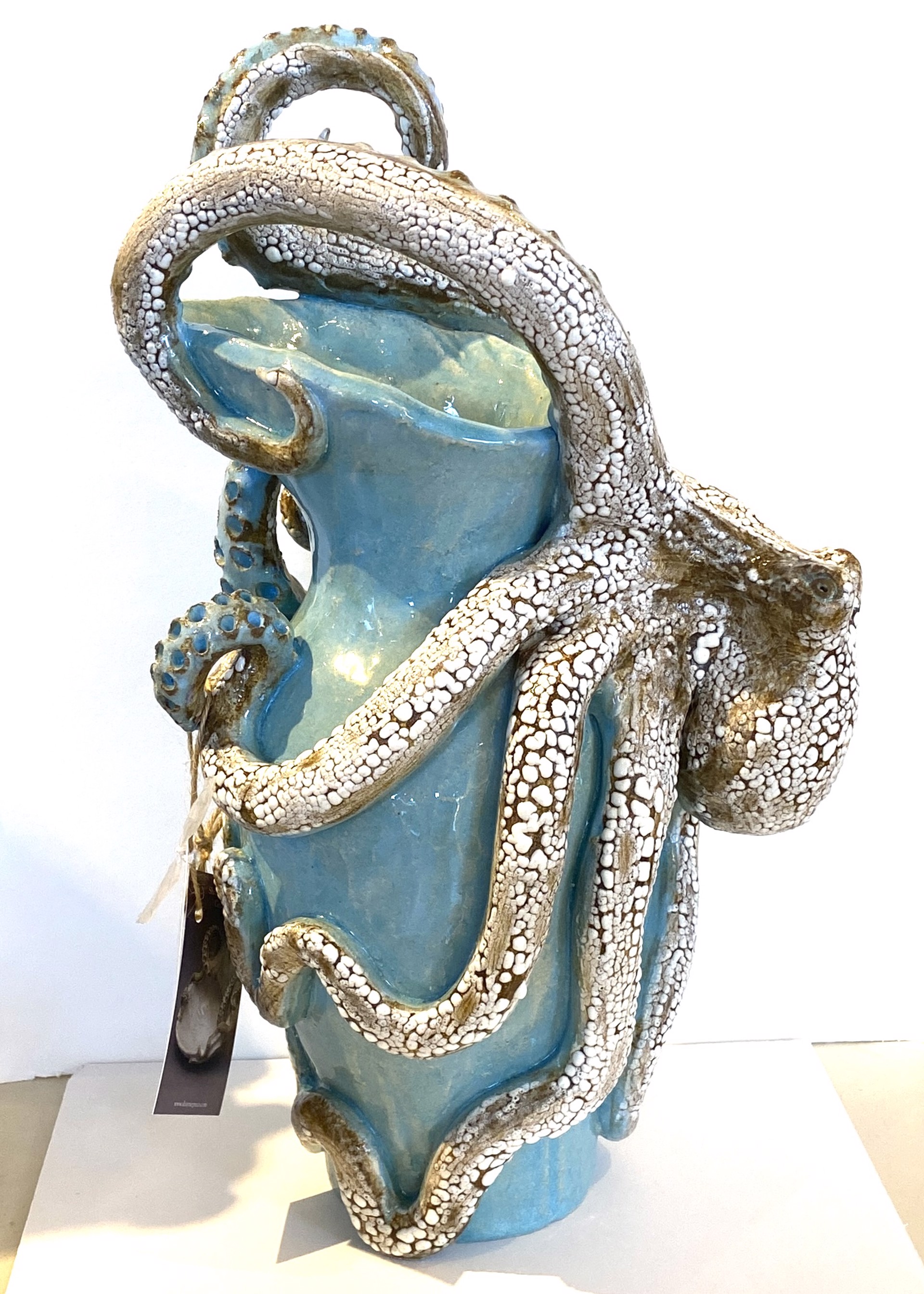 Octopus Pitcher, Carribean Blue SG23-52 by Shayne Greco