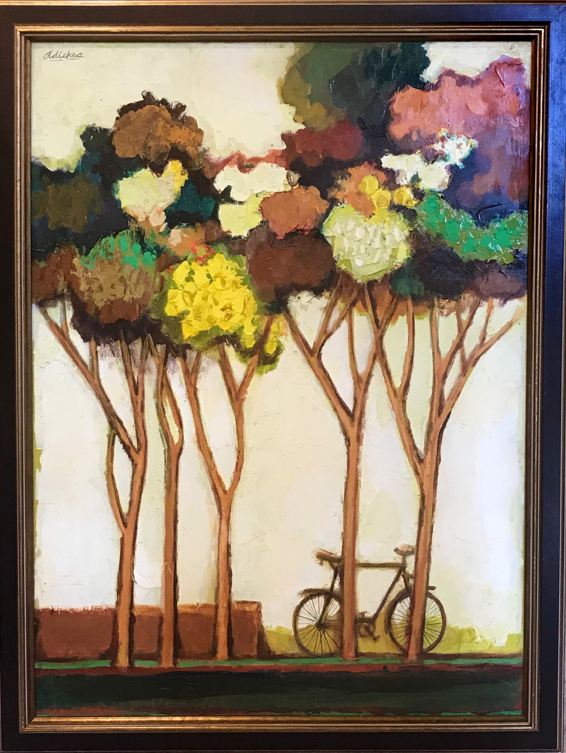 Spring Trees with Bike by David Adickes