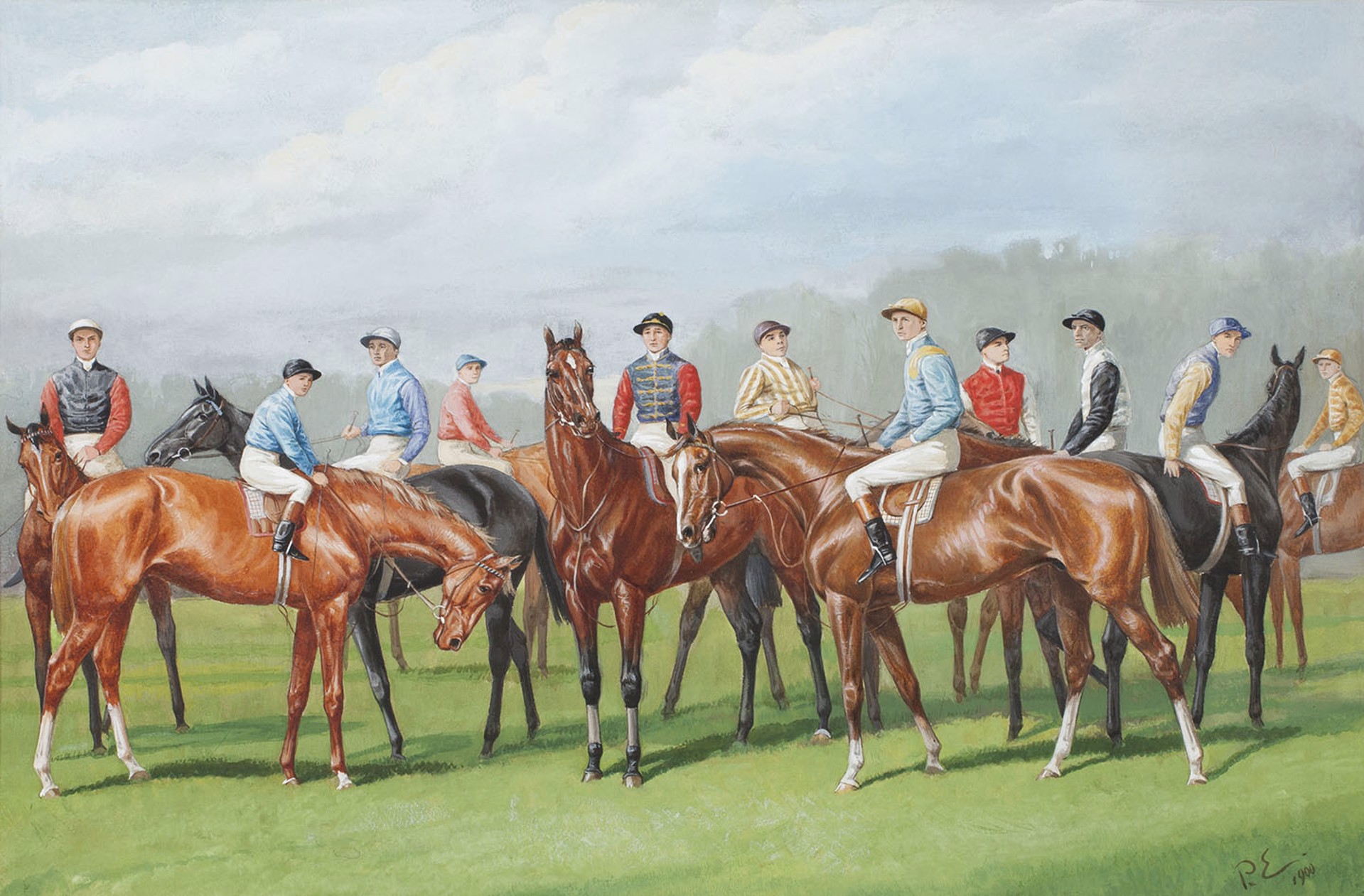 Prominent Colours and Jockeys by Percy Earl