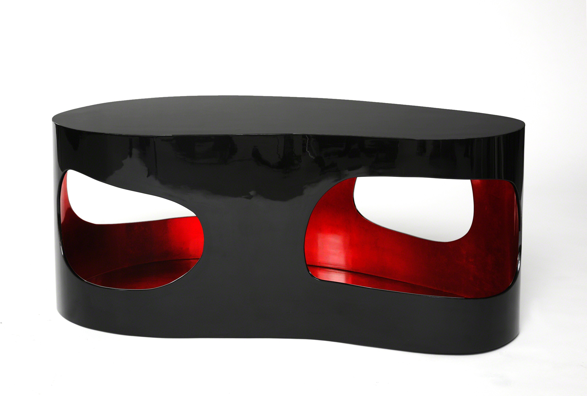"Cloud" Coffee Table with Red by Jacques Jarrige