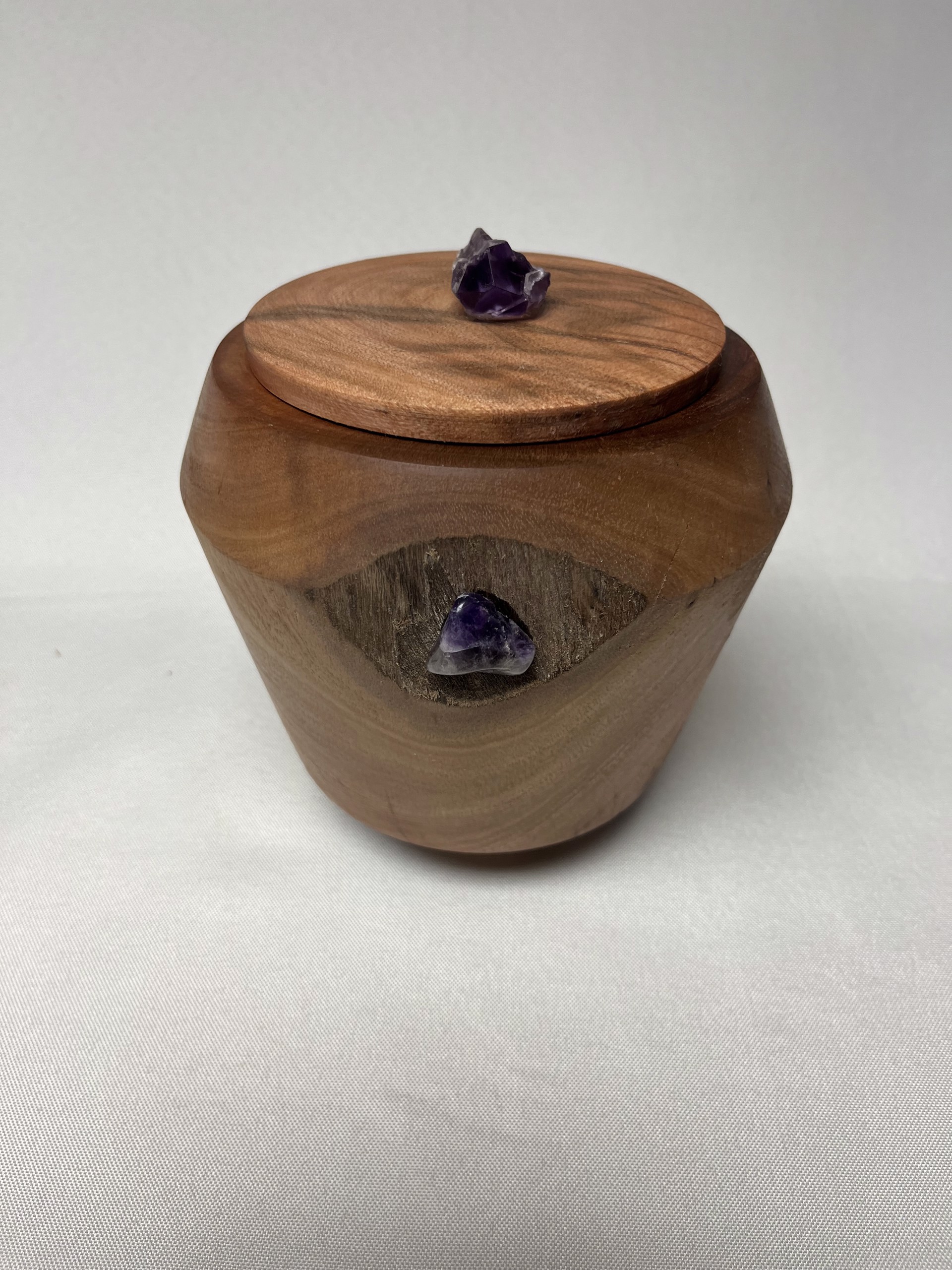 Turned Wood Jar W/Lid #23-34 by Rick Squires