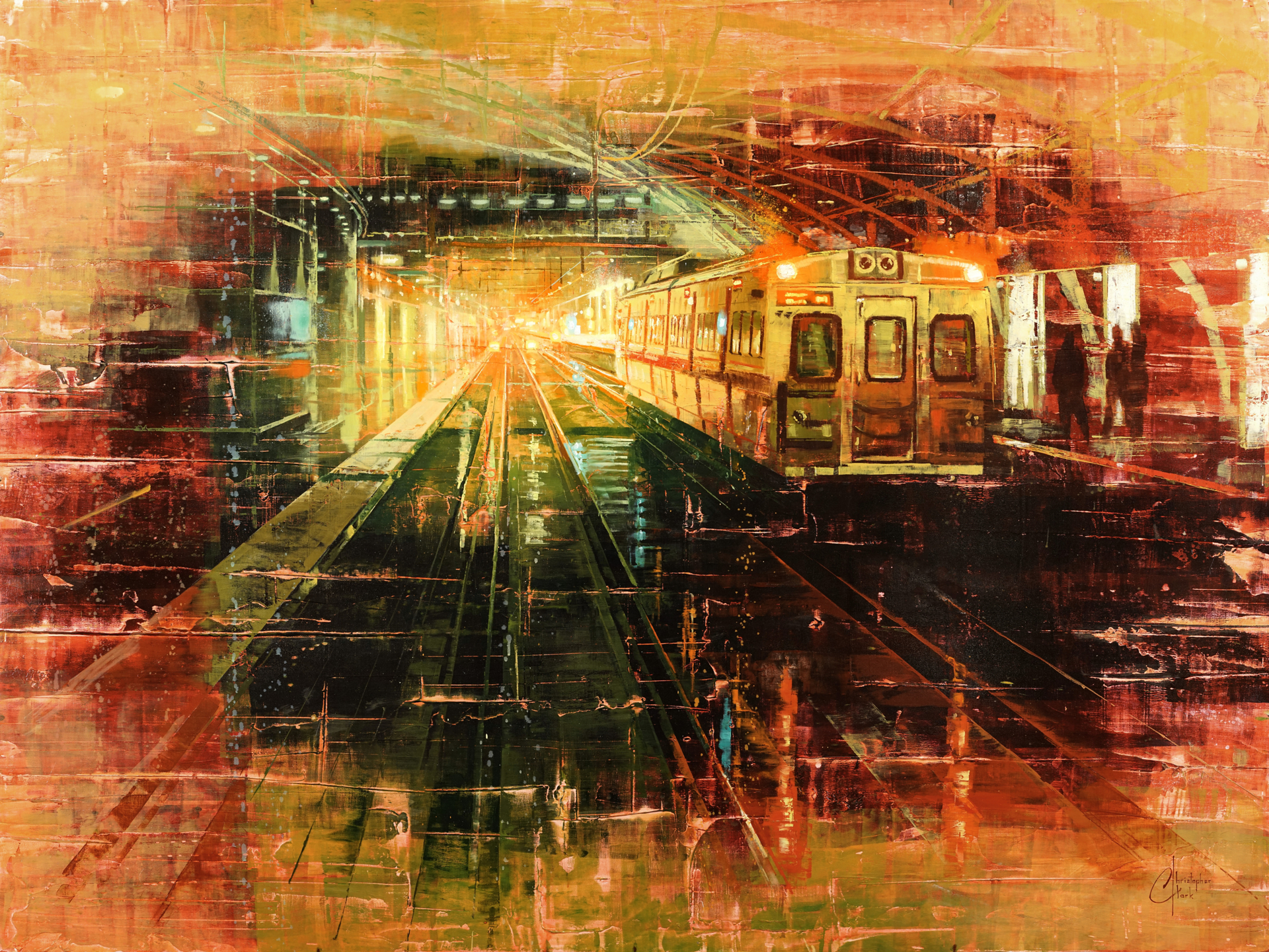 Denver - Tracks of Union Station by Christopher Clark