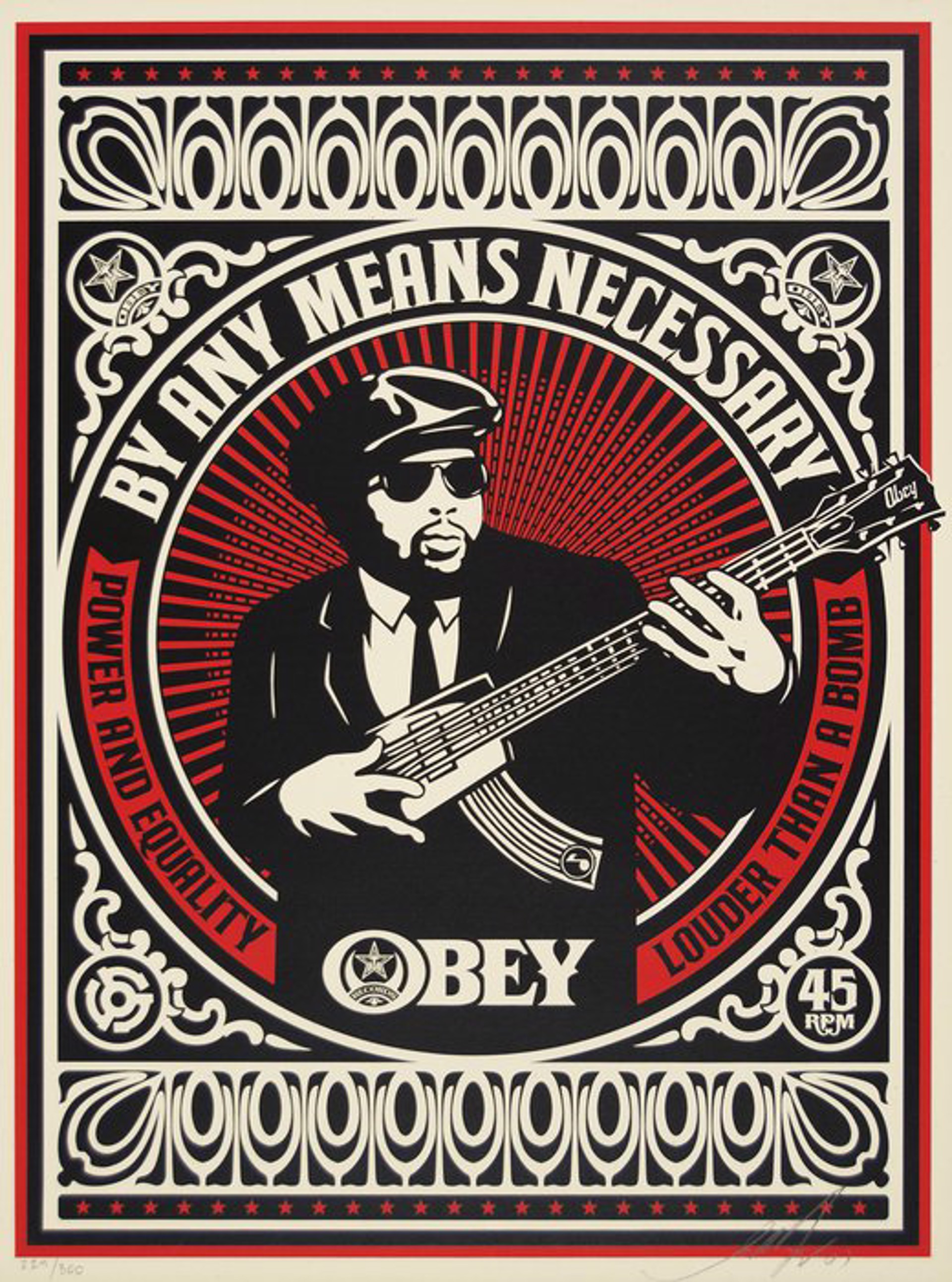 By Any Means Necessary (Red) by Shepard Fairey