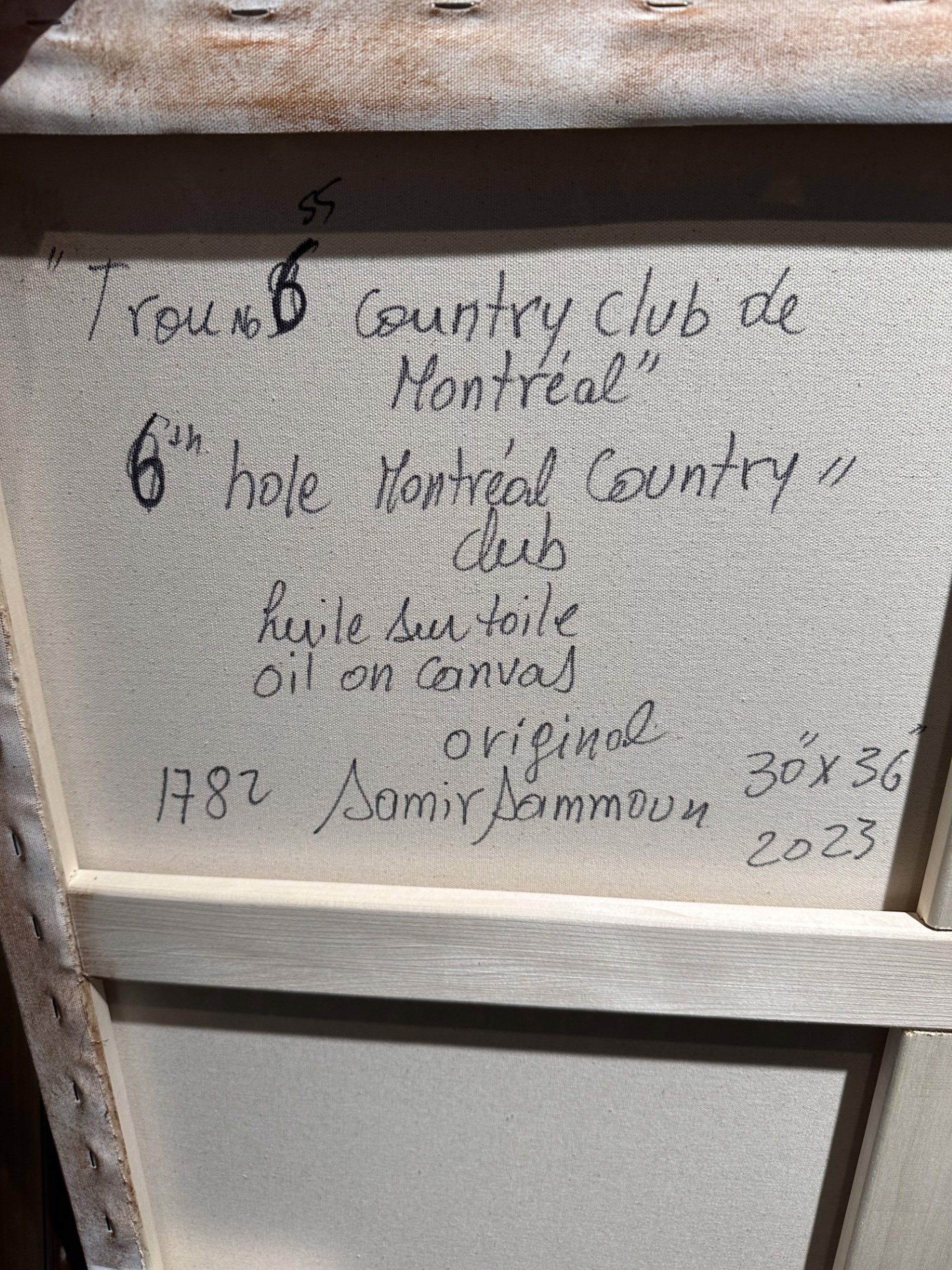 Trou no, 6, Country Club de Montréal, 6th hole, Montreal Country Club, 30x36 by Samir Sammoun