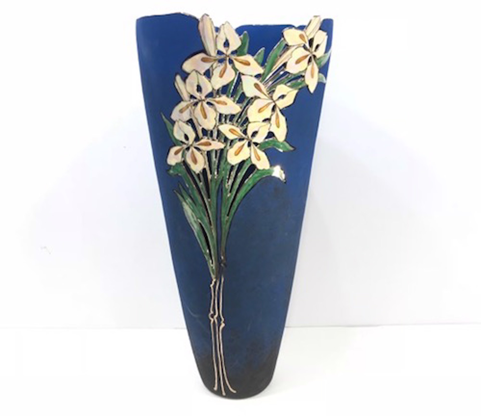 Large Gallery Vase - Blue Velvet by Jan Phelan