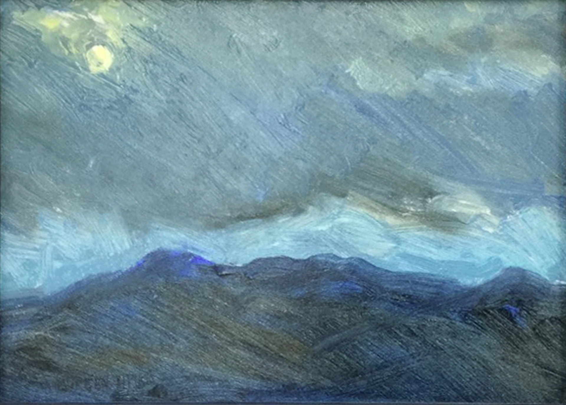 Moonset Over Chocorua | Sketch by Laureen Hylka