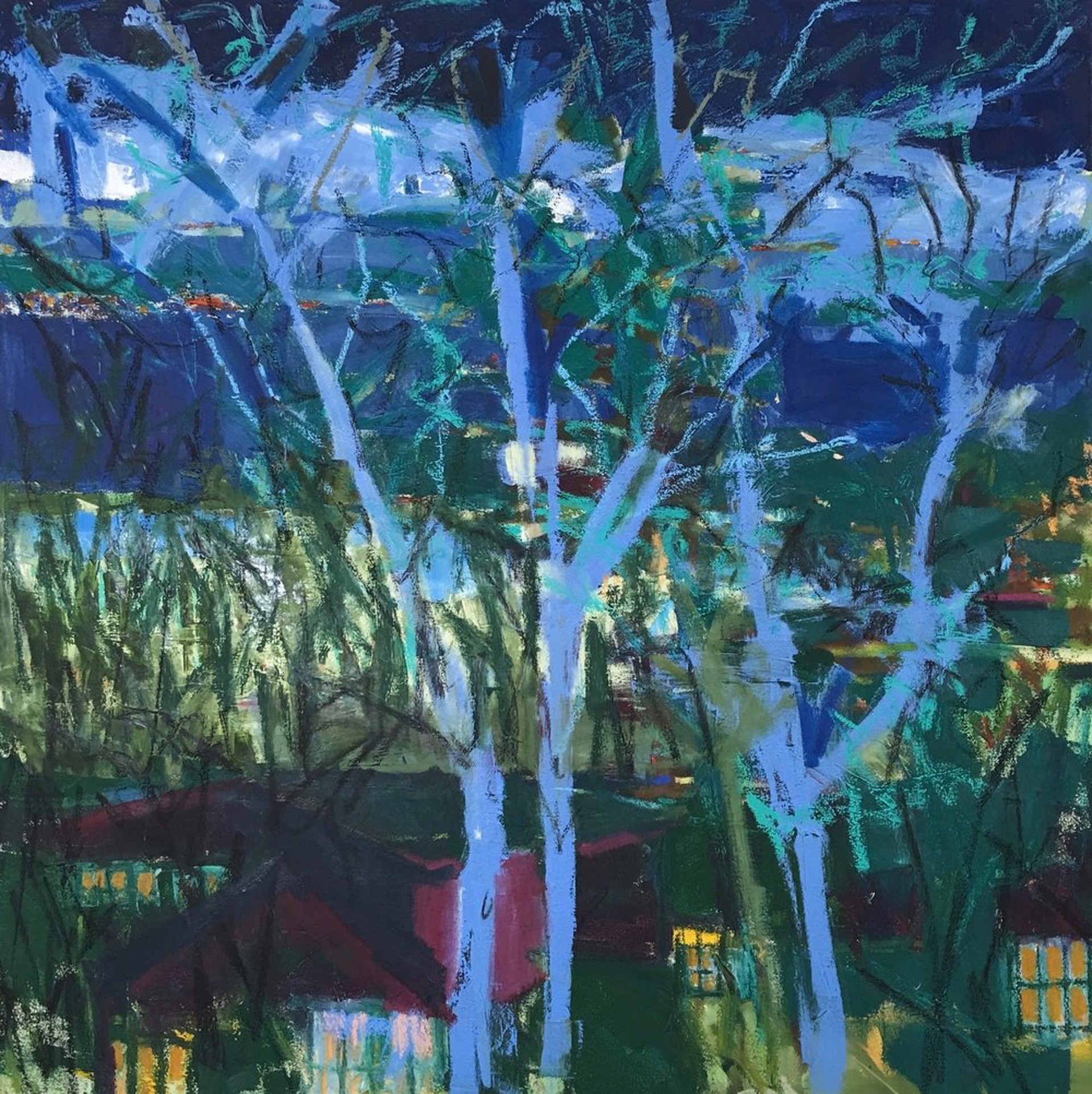 Trees at Night by Karen Blair