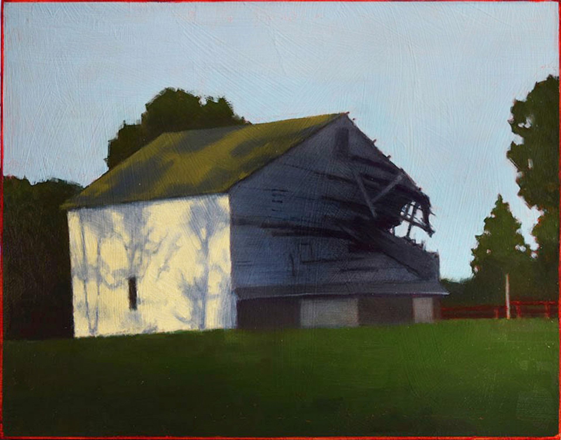 Falling In, Barn on Hunt Road Commission by Tracy Helgeson