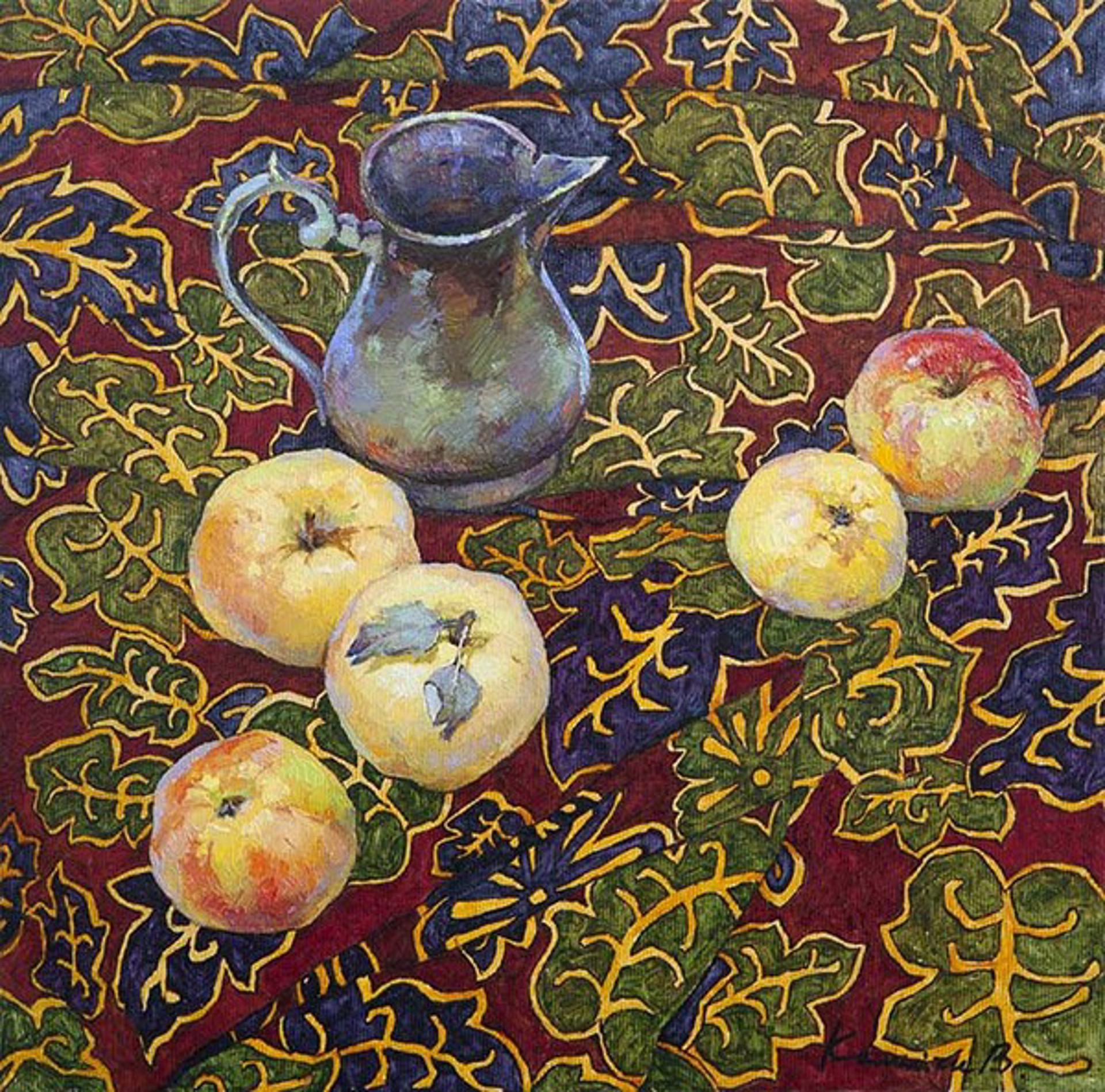 Apples on the Leaves by Victoria Kalaichi