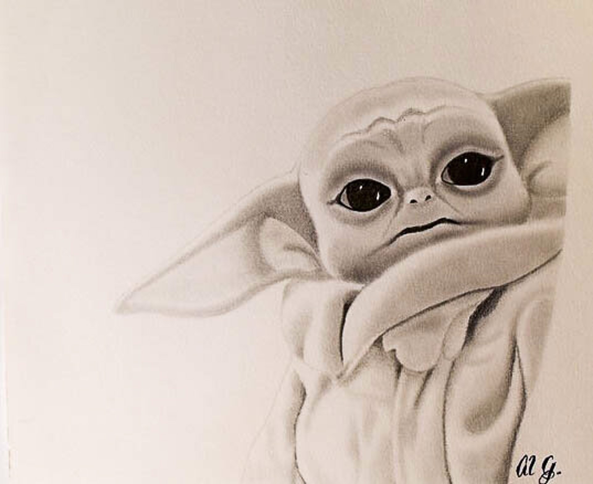 Baby Yoda by Albert Gallegos