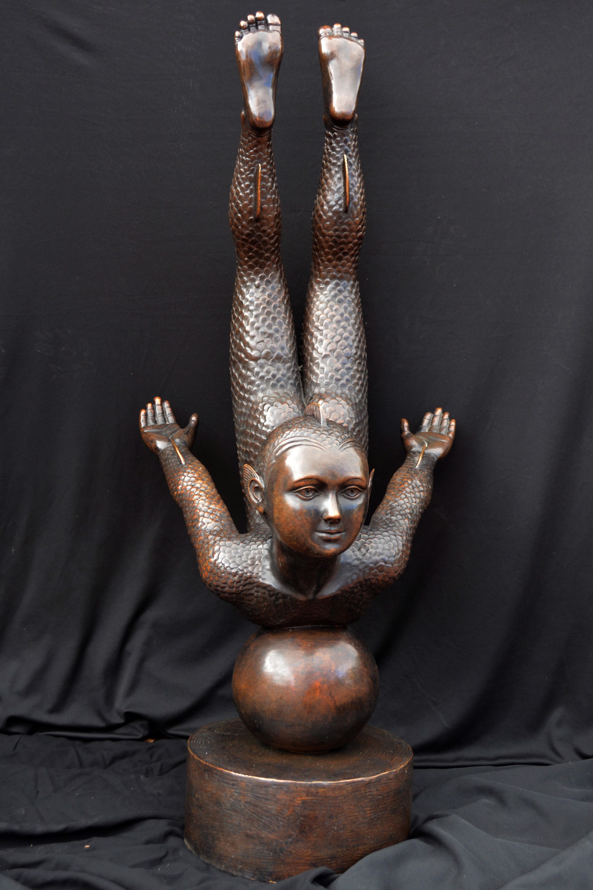 Child Fish Diving- Large by Sergio Bustamante (sculptor)