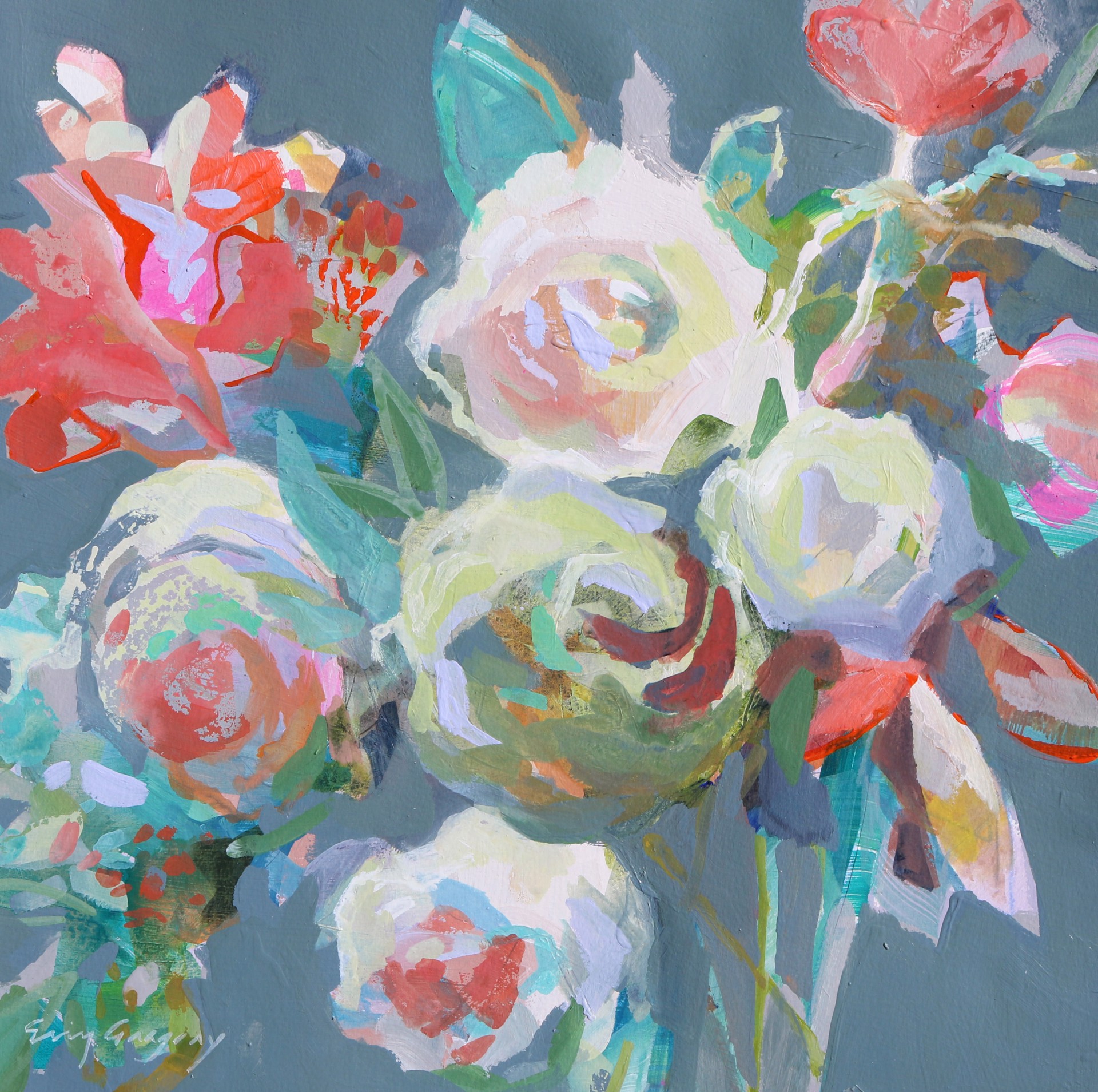 Floral Notes 1-SOLD by Erin Gregory