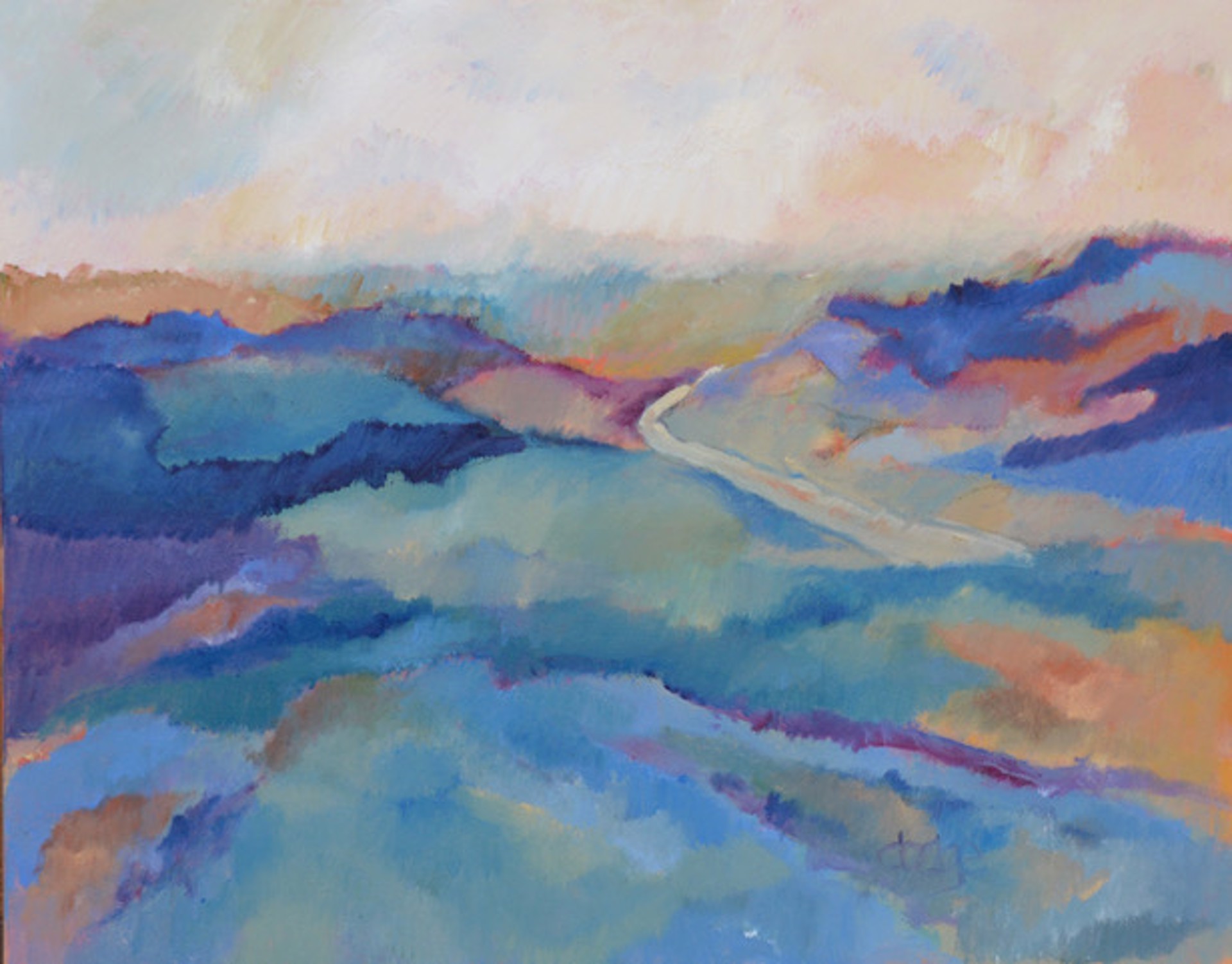 I-70 in Blue by Beverly Dodge Radefeld