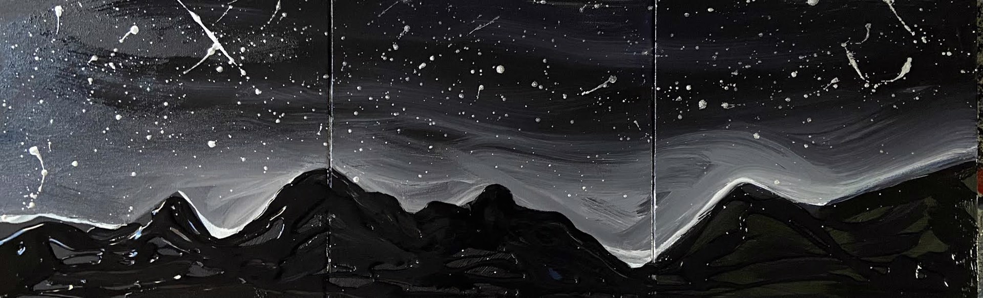 Dark Sky Sanctuary- Triptych SOLD by Jessamine Narita