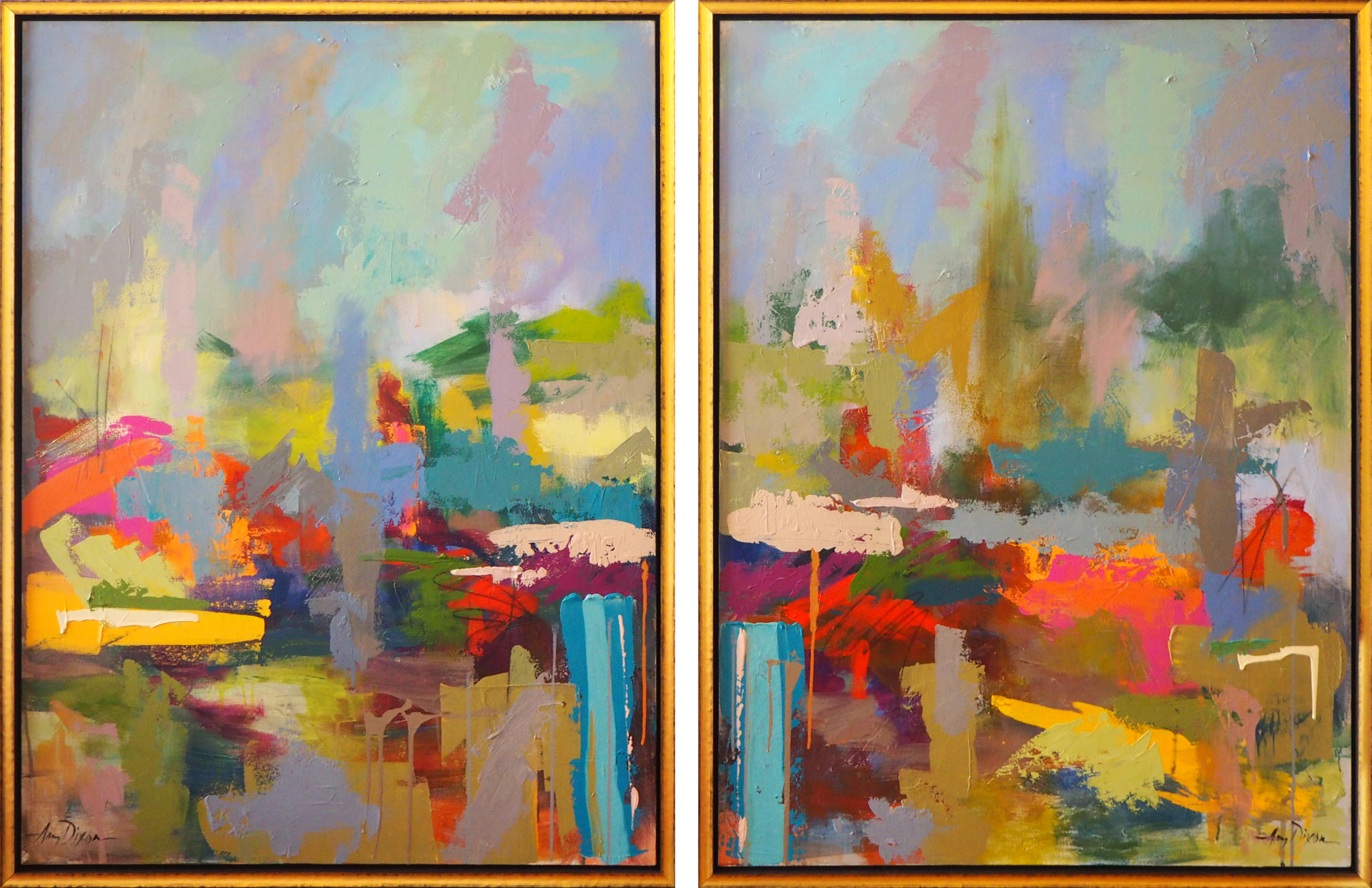 One Minute Vacation (Diptych) by Amy Dixon