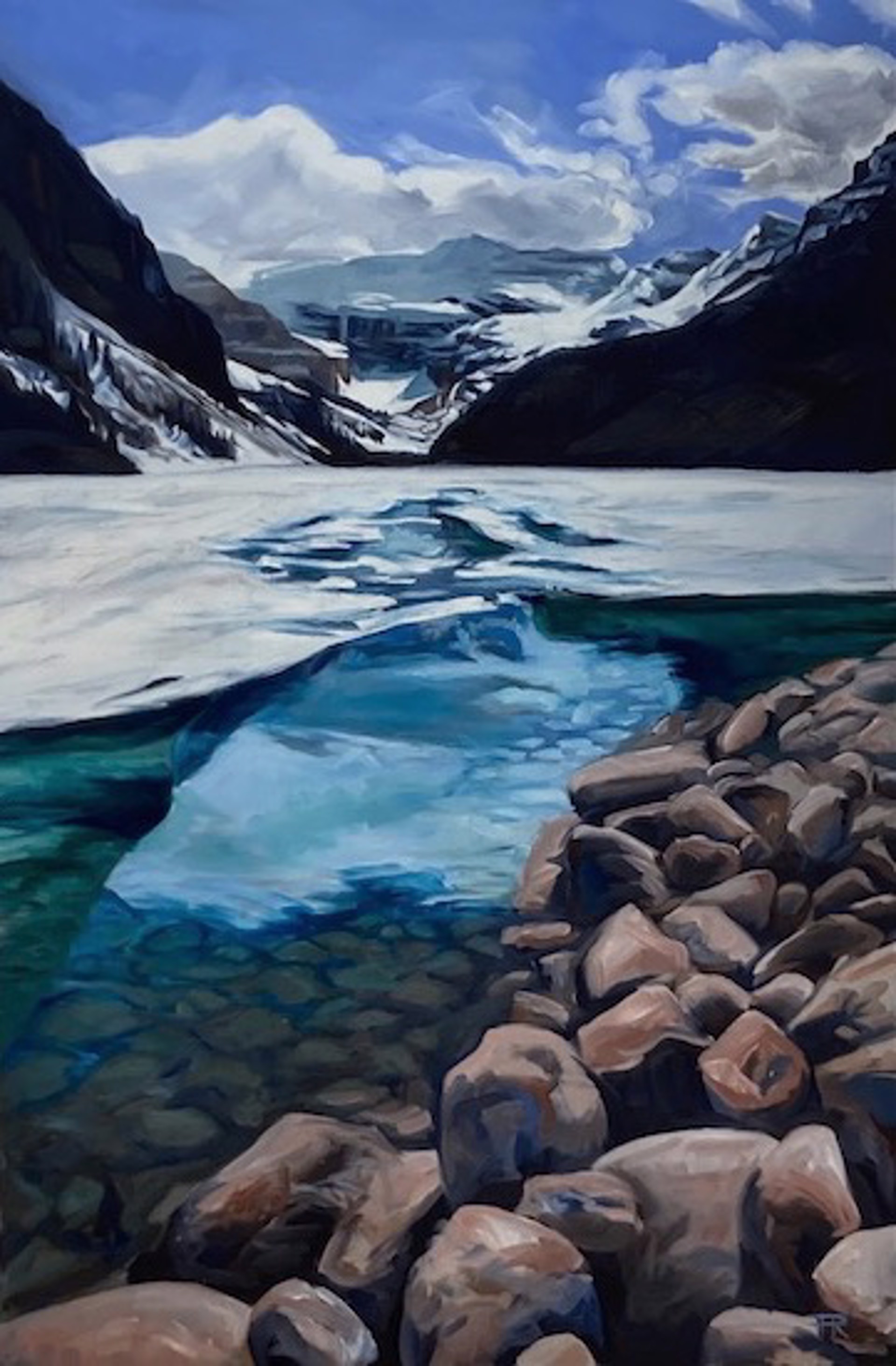 Melting Ice - Lake Louise by Pascale Robinson