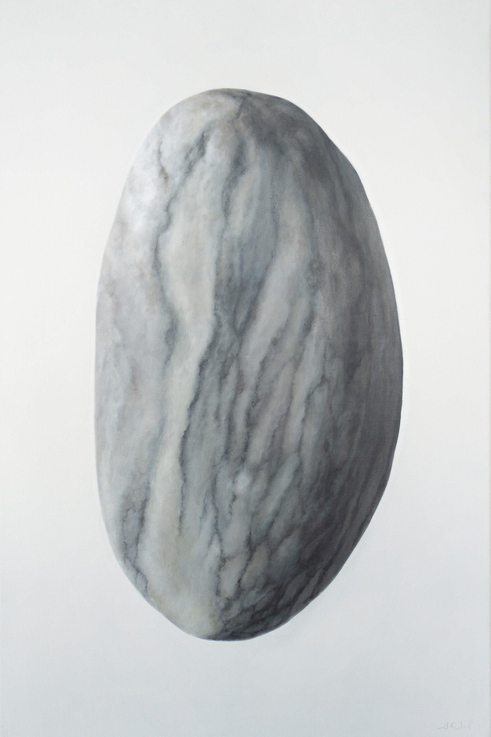 Green & Grey Striped Stone by Sarah Verardo