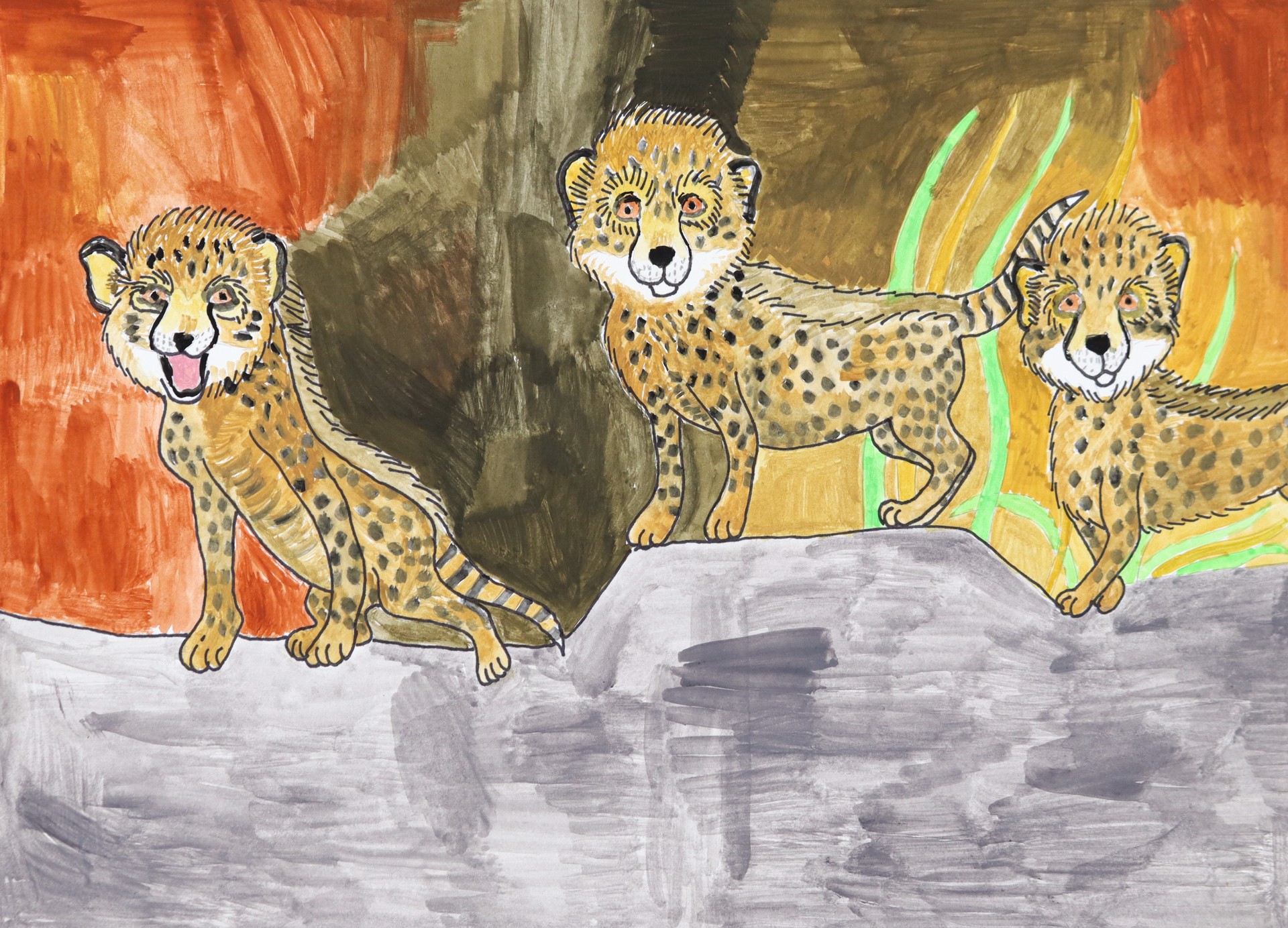 Baby Cheetahs by Jacqueline Coleman