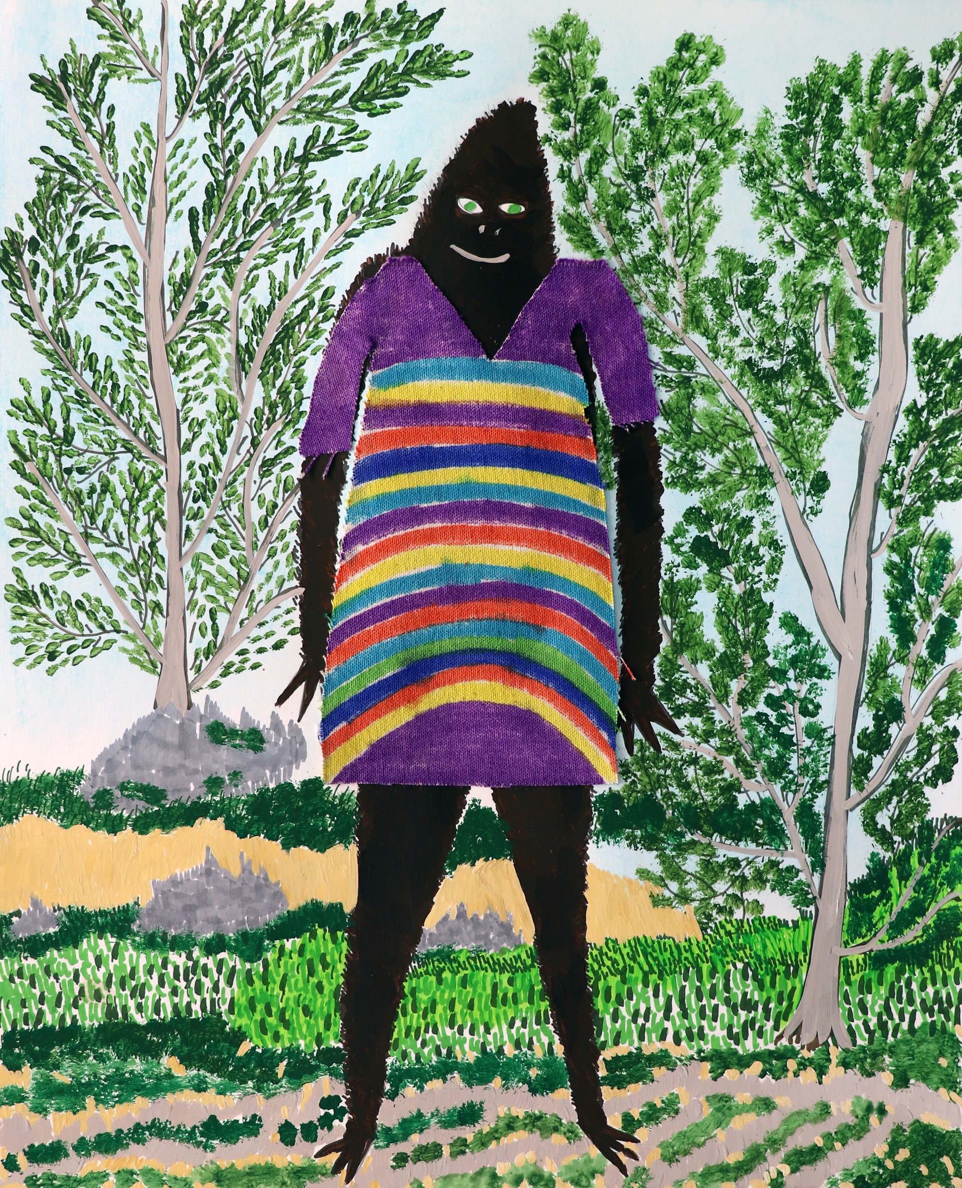 Kim Bond (VaultArt Studio) -  Big Foot in a Rainbow Sweater by Visiting Artist