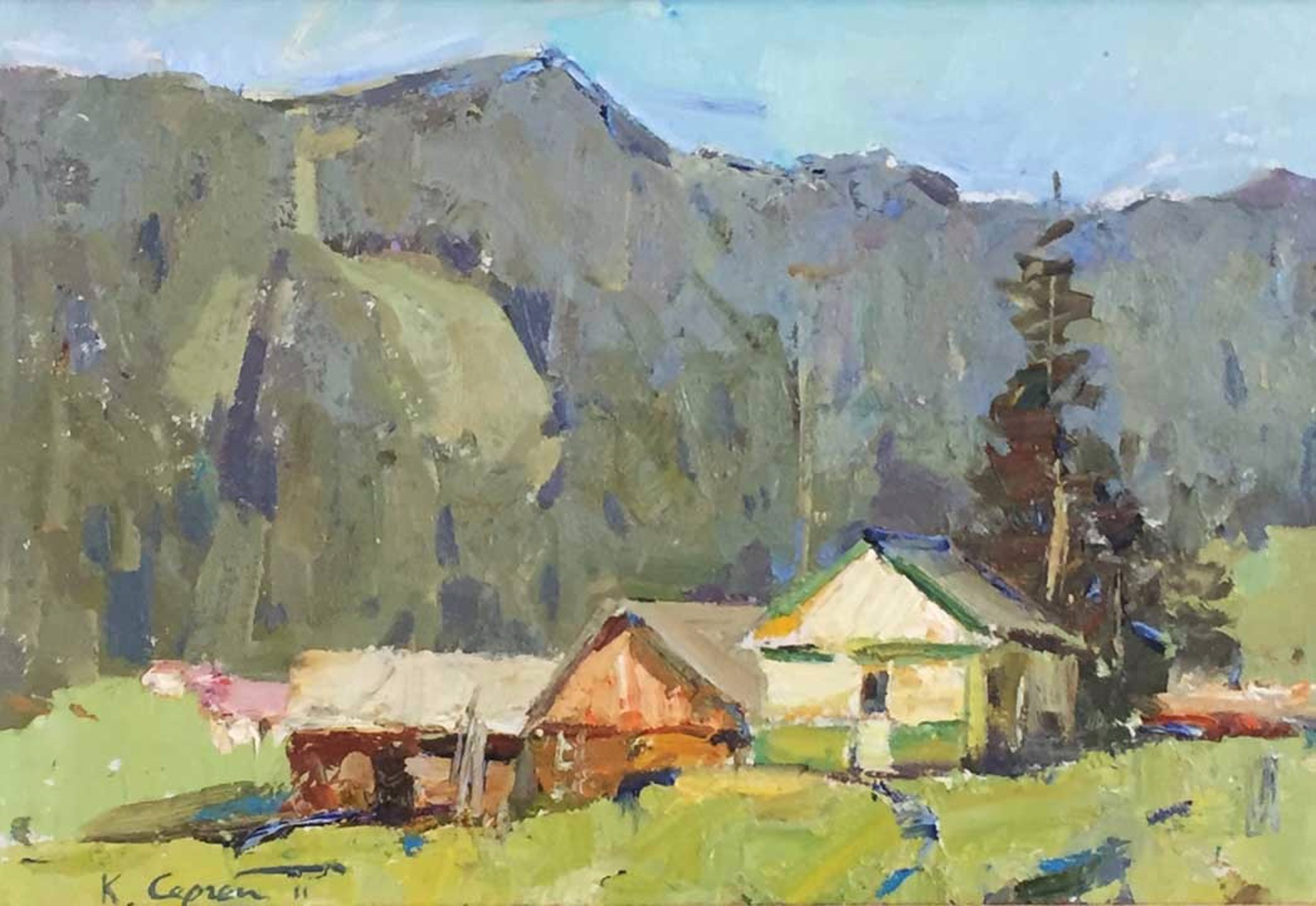 Home in the Mountains by Sergei Kovalenko