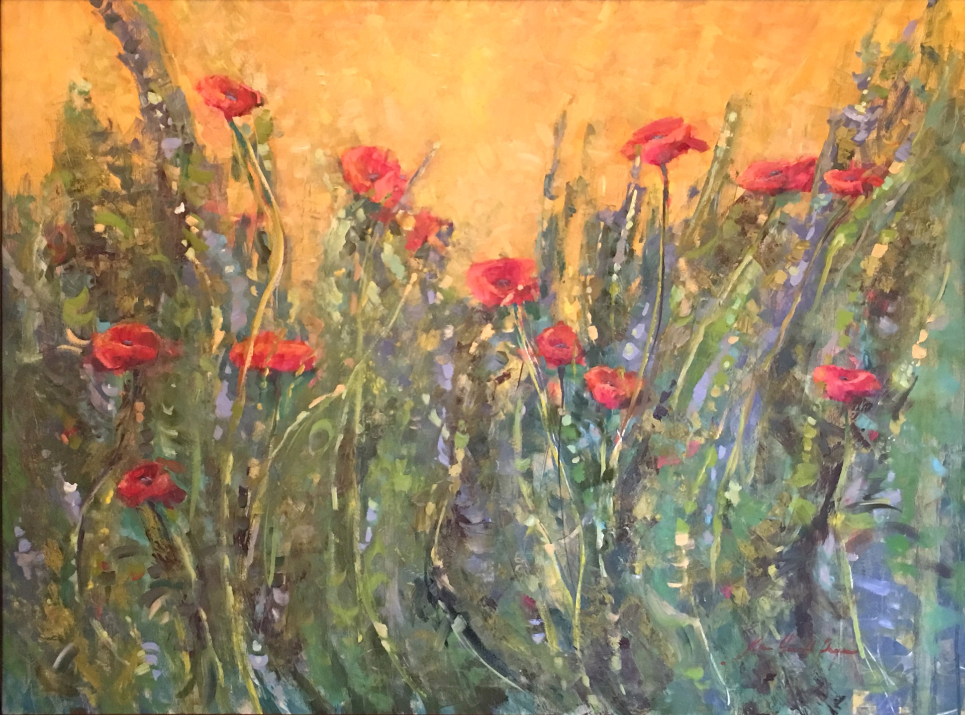 Sunshine on the Poppies (Italian Poppies) by Karen Hewitt Hagan