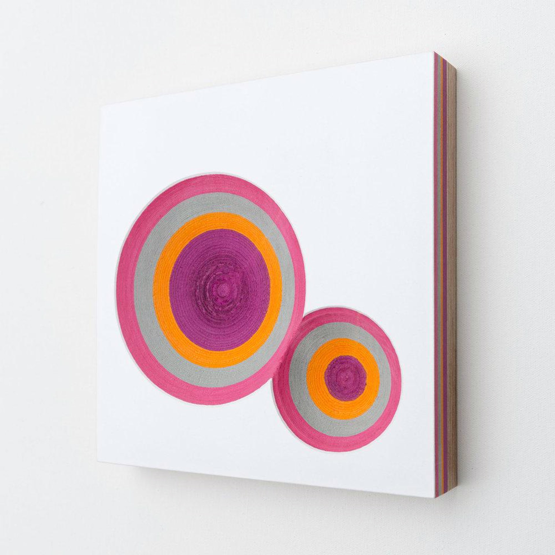 What Lies Beneath - Pink, Grey, Orange, Purple No 1 by Hana Moore
