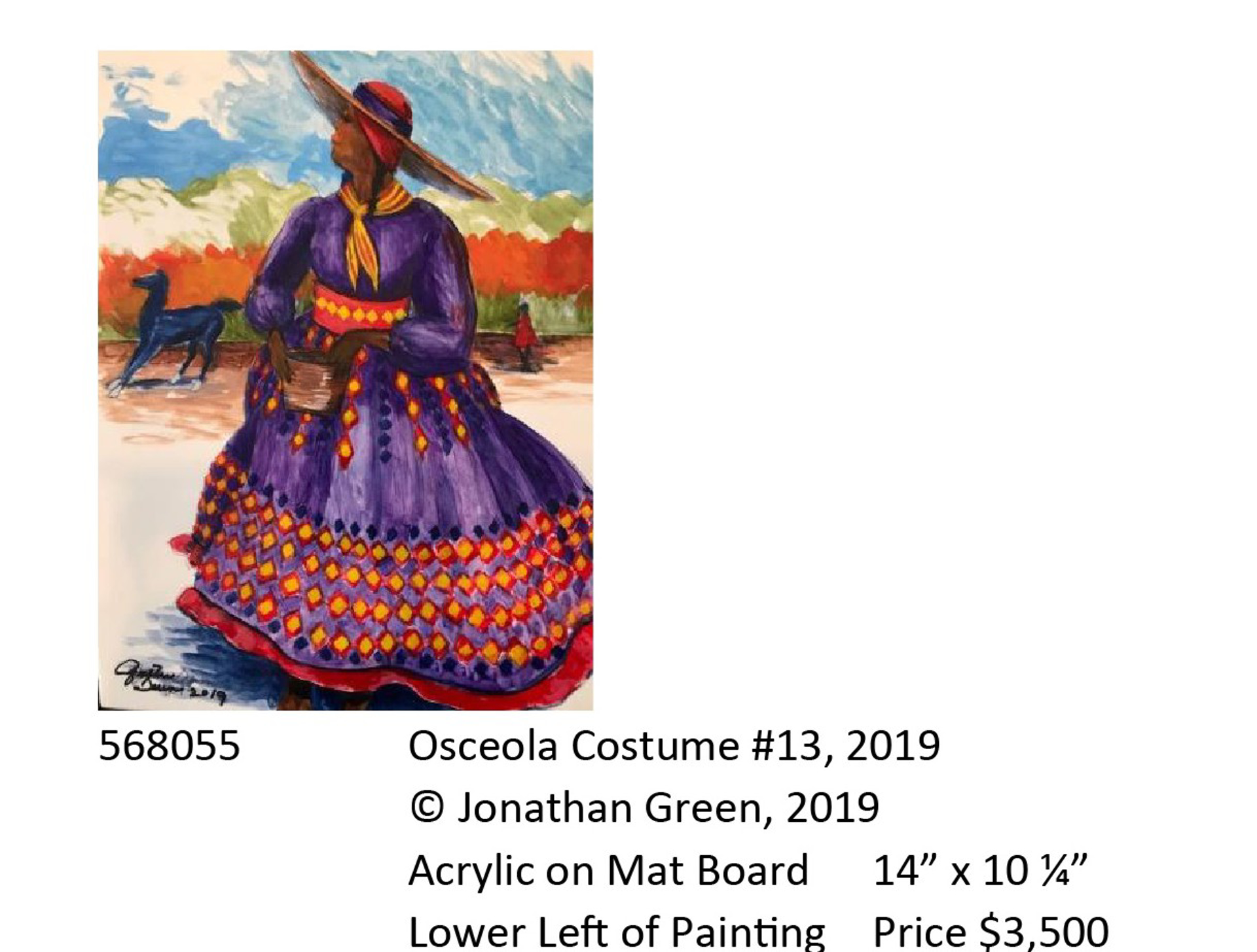 Osceola Costume #13 by Jonathan Green - Pop-Up Event