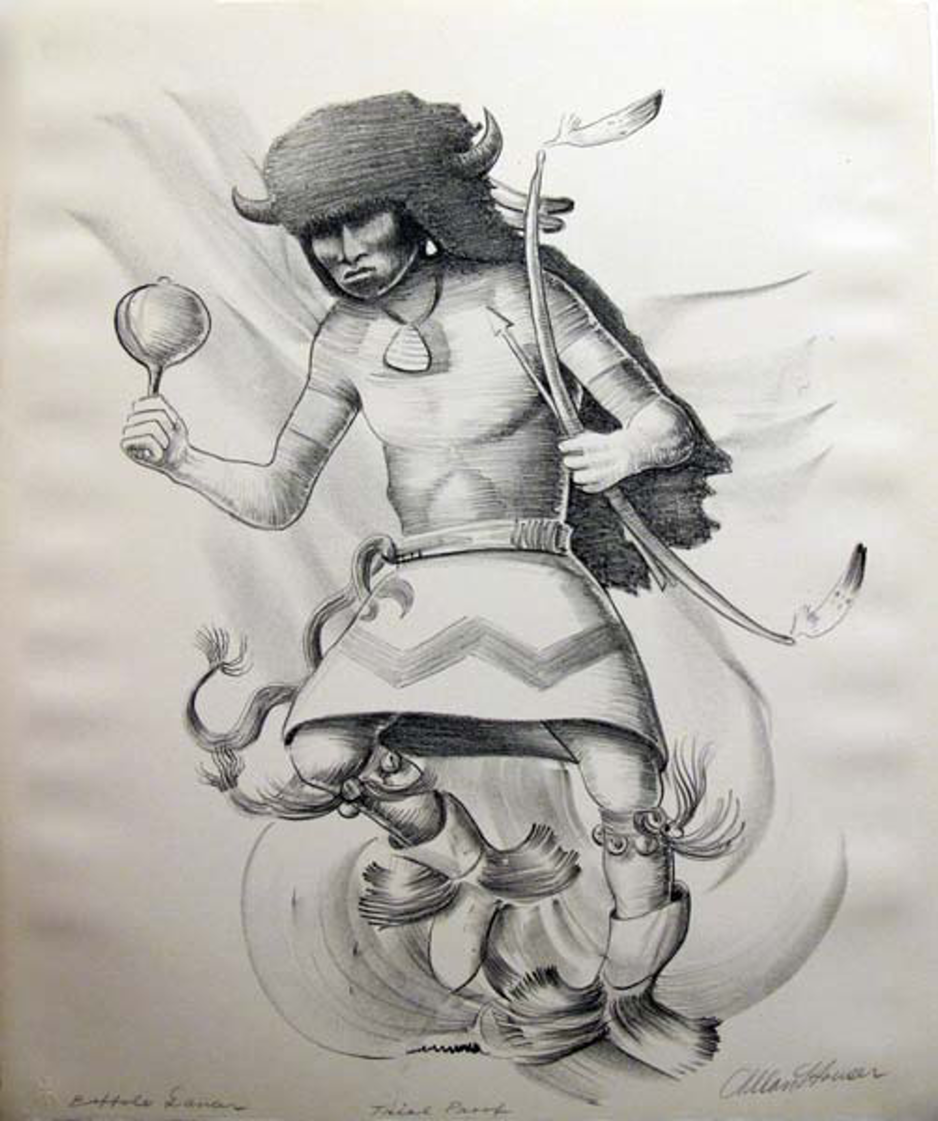 Buffalo Dancer Lithograph by Allan Houser