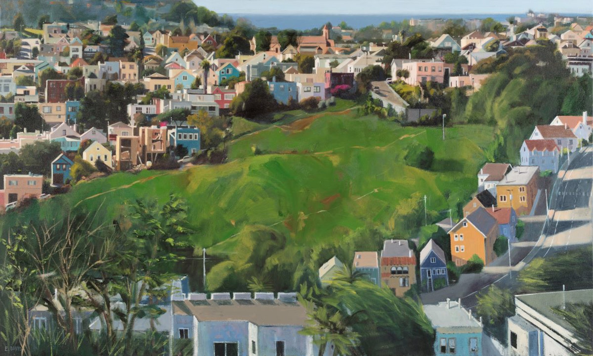 Green Hillside by Eileen David