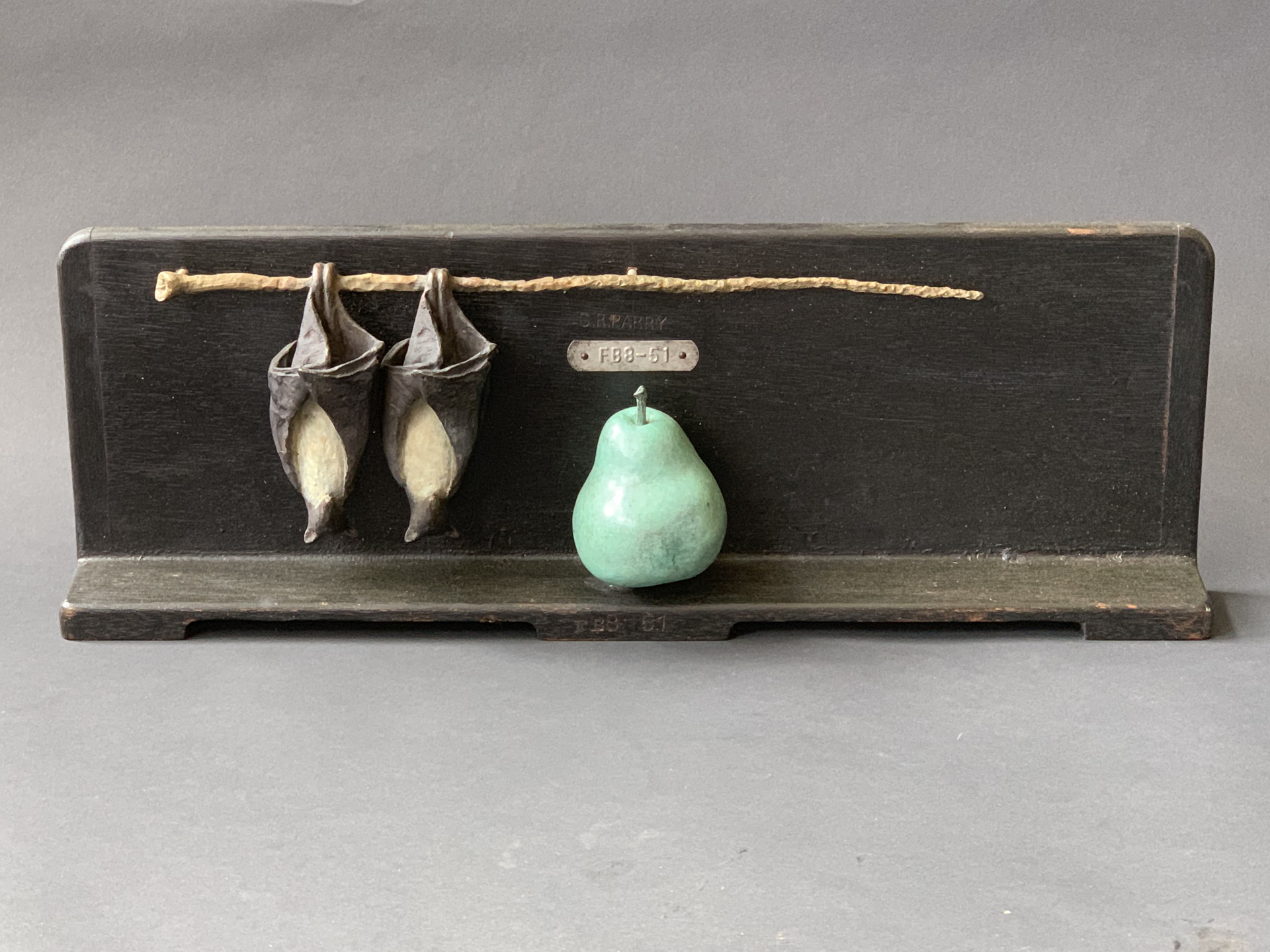 Bat Pair with Pear by Copper Tritscheller